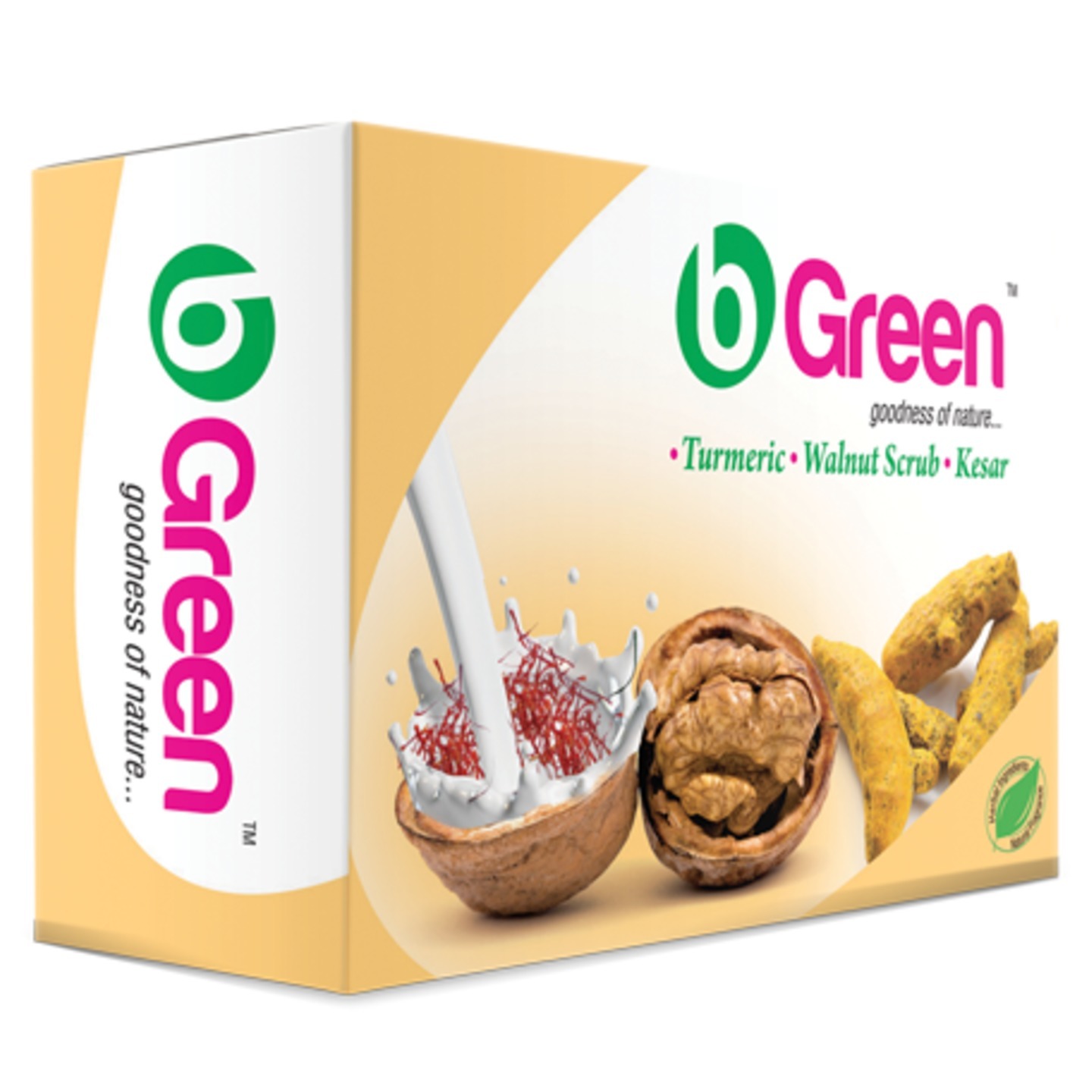 Bgreen Turmaric Walnut Keser Scrub Natural Bathing Soap -1 Case