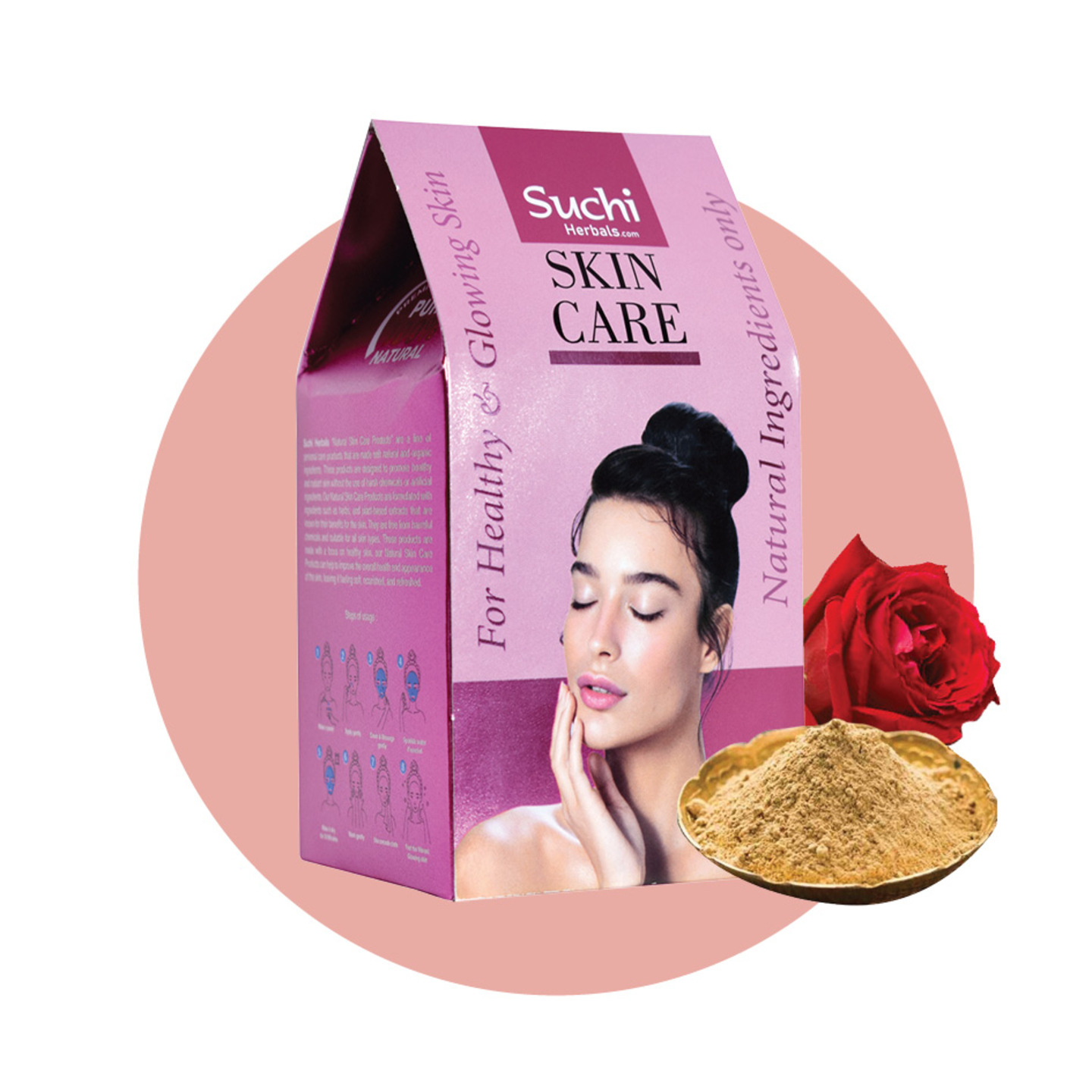 Combo Multhani Mitti with Rose Petals Powder ( Natural Facial mask pack Powder)