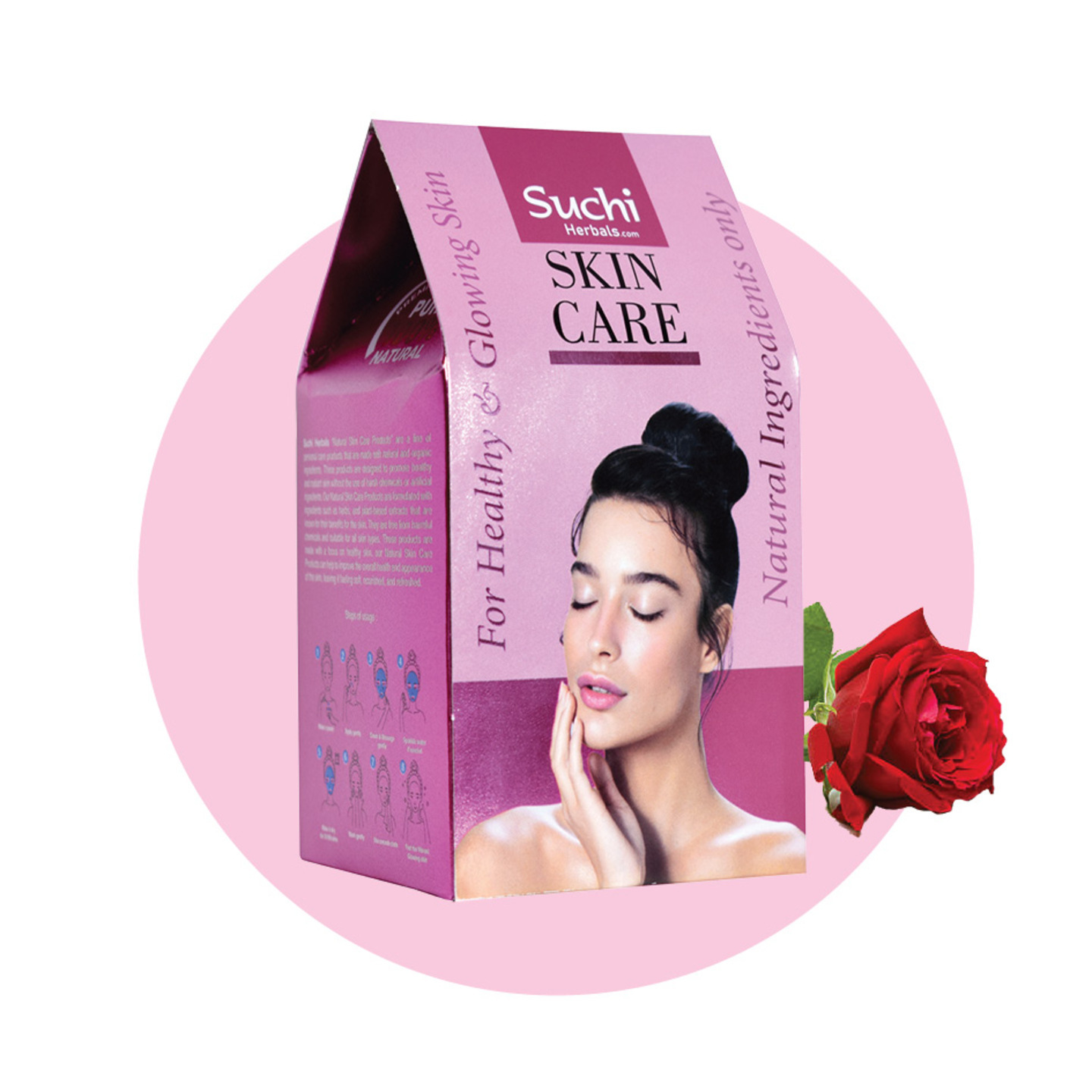 Rose Petal Powder Premium Natural Facial Mask Pack