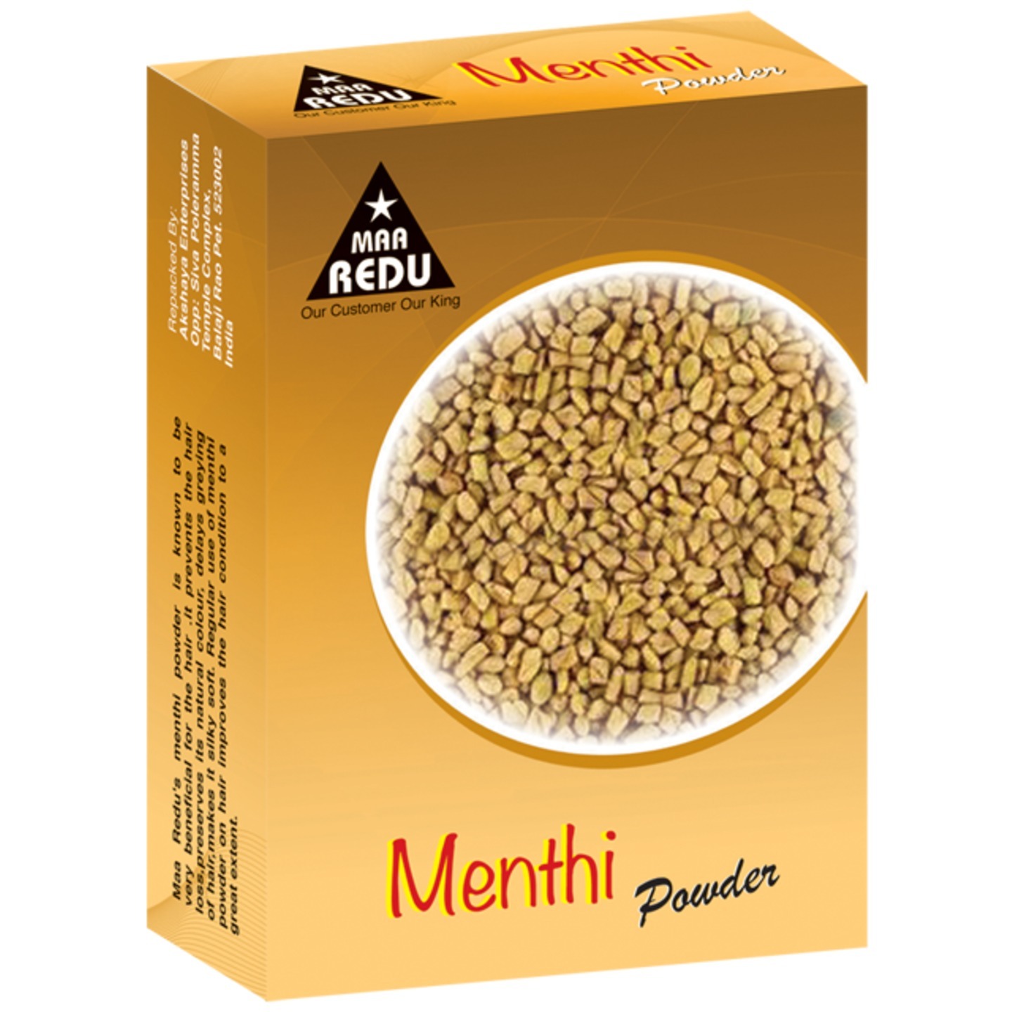 Maa Redu's Menthi -fenugreek Powder (Hair/Scalp Pack)- 1 Dozen