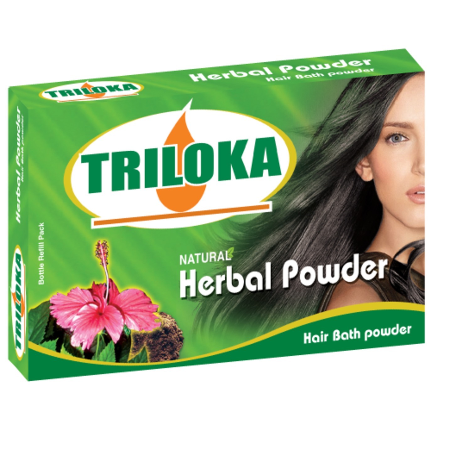 New Triloka Herbal Manadara Head Bathing Powder Shampoo Powder Refill Pack - 1 Case