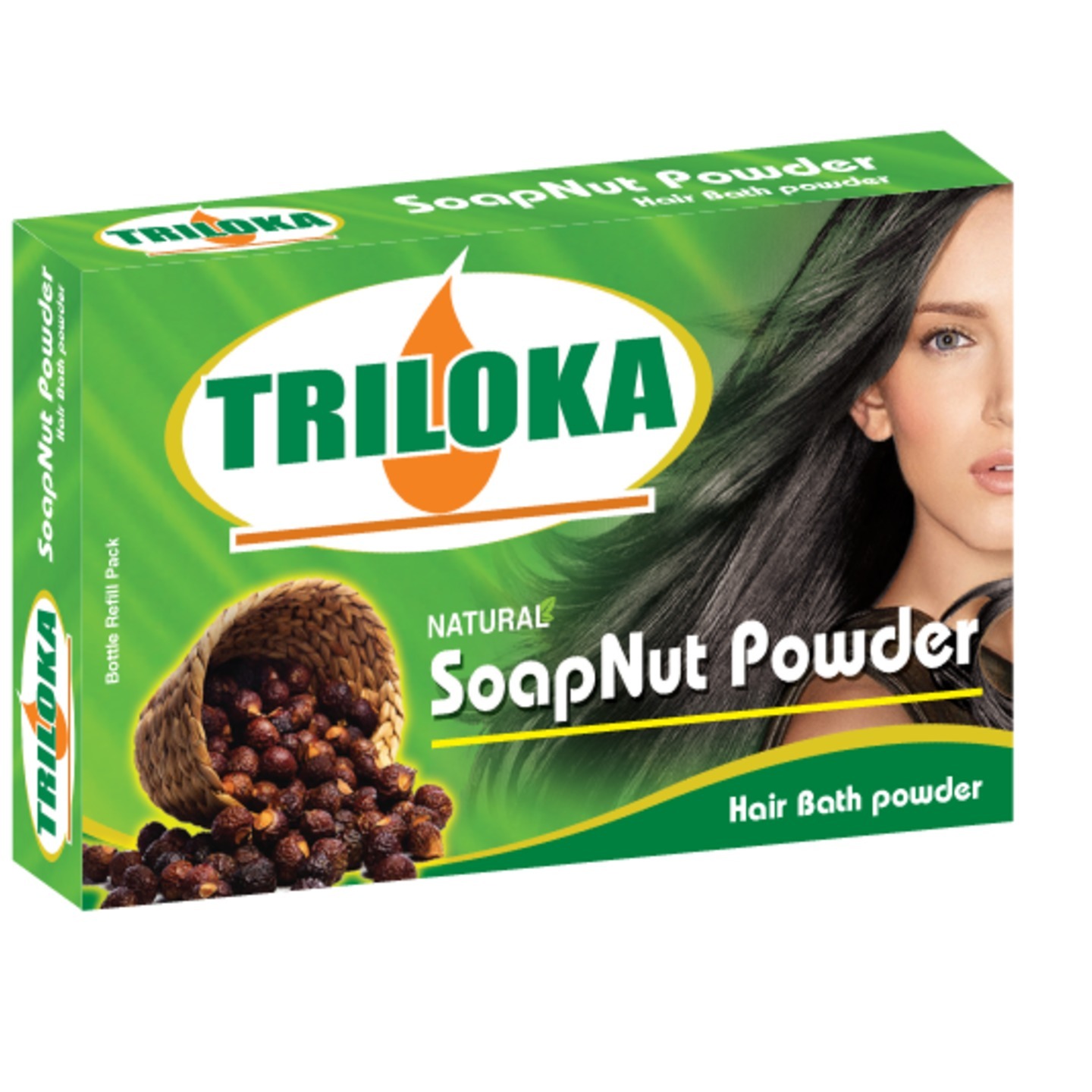 New Triloka Soapnut Head Bathing Powder Refill pack( Shampoo Powder) - 1 Dozen