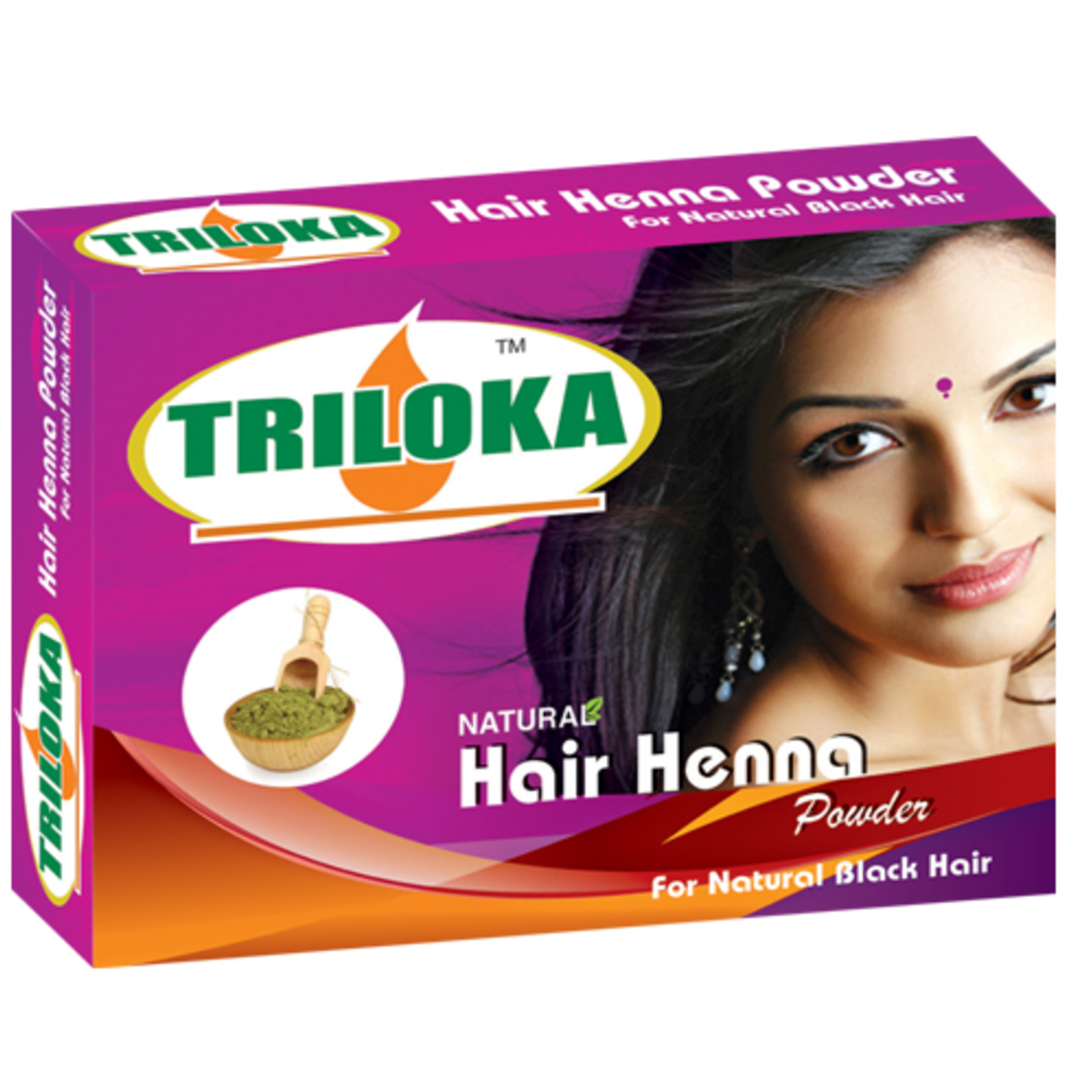New Triloka Natural Henna Powder (Head/Hair Pack)-1 Dozen