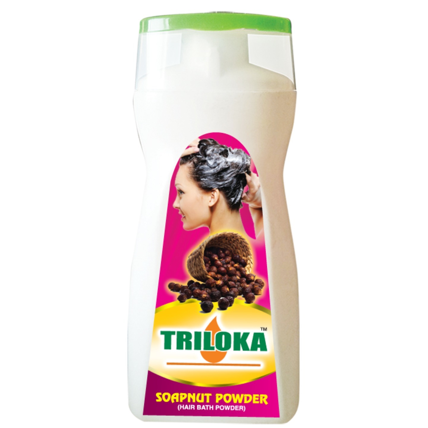 New Triloka Soapnut Head Bathing Powder Bottle ( Shampoo Powder) - 1 Case