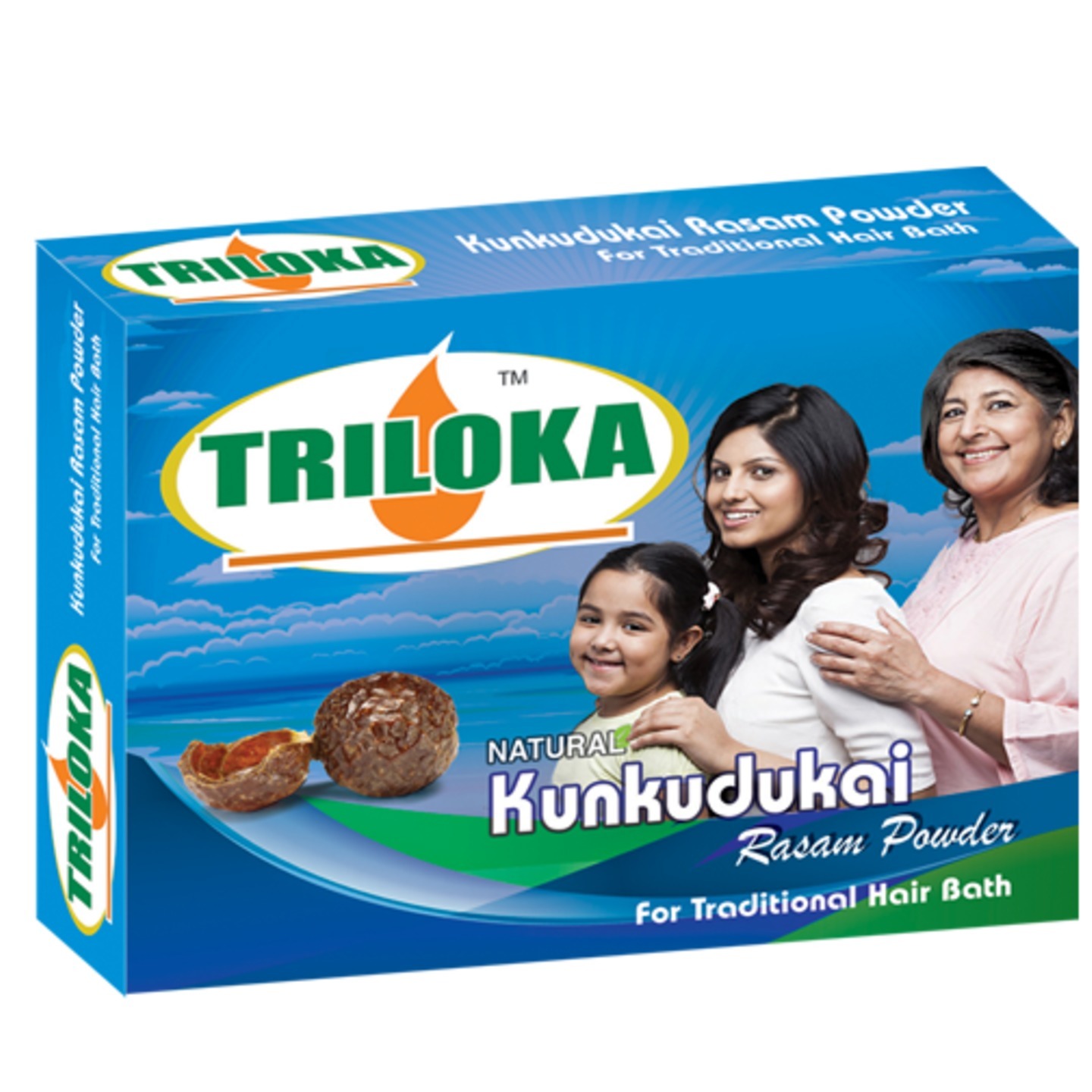 New Triloka Kukudukai Rasam Head Bathing Powder Refill pack( Shampoo Powder) - 1 Dozen