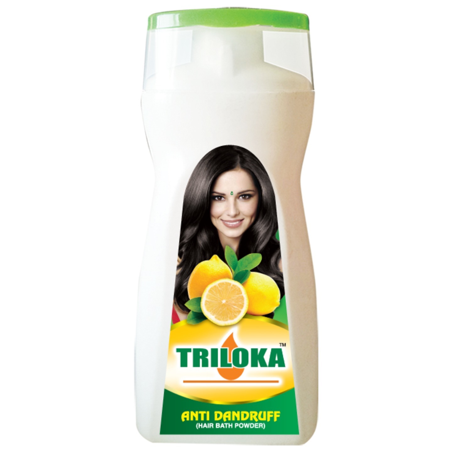 New Triloka Anti Dandruff Head Bathing Powder Bottle ( Shampoo Powder) - 1 Case