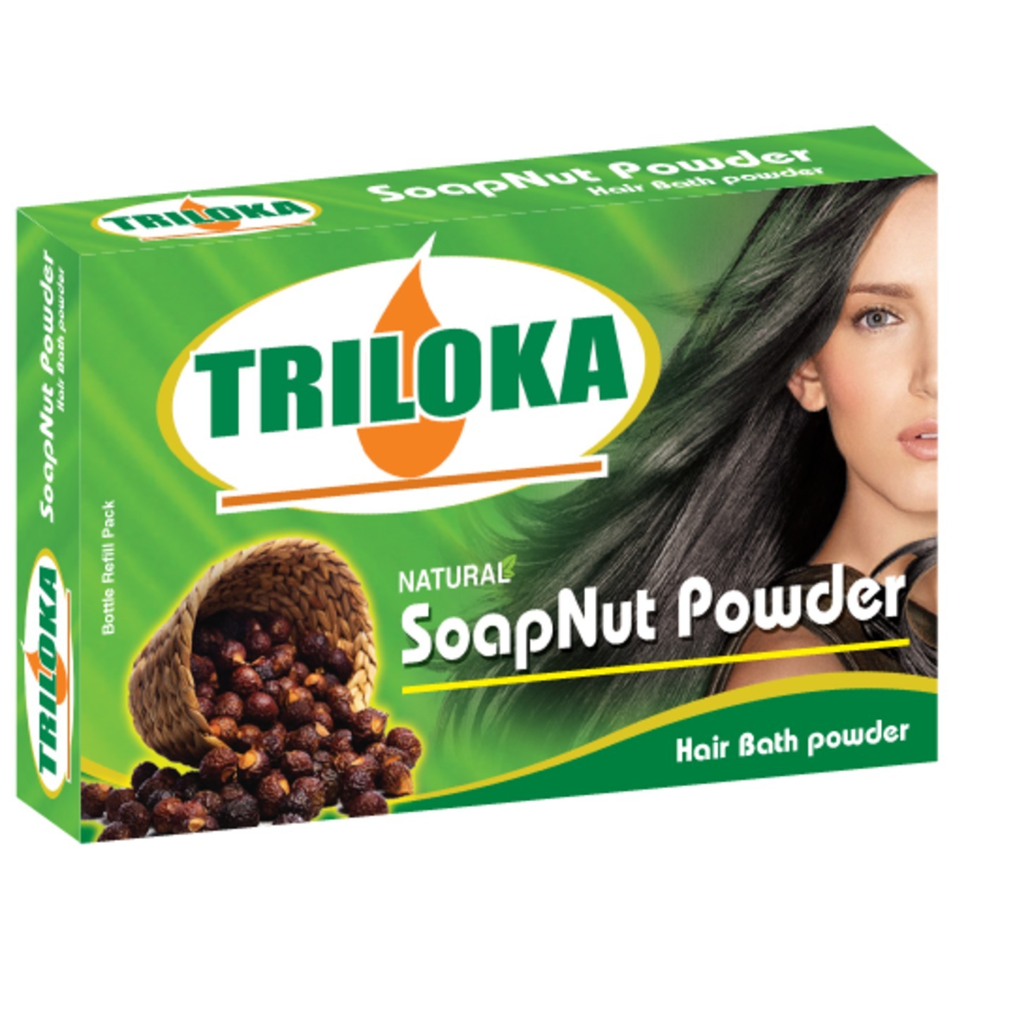 New Triloka SoapNutRita Hair Bathing Powder Re- Fill Box Pack