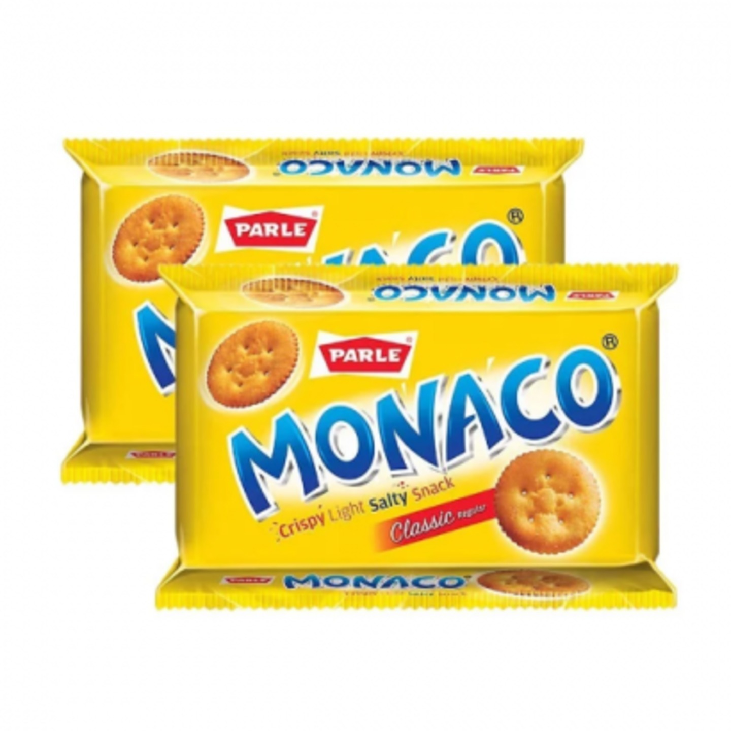 PARLE MONACO LIGHT SALTY CLASSIC REGULAR BISCUIT – PACK OF 2