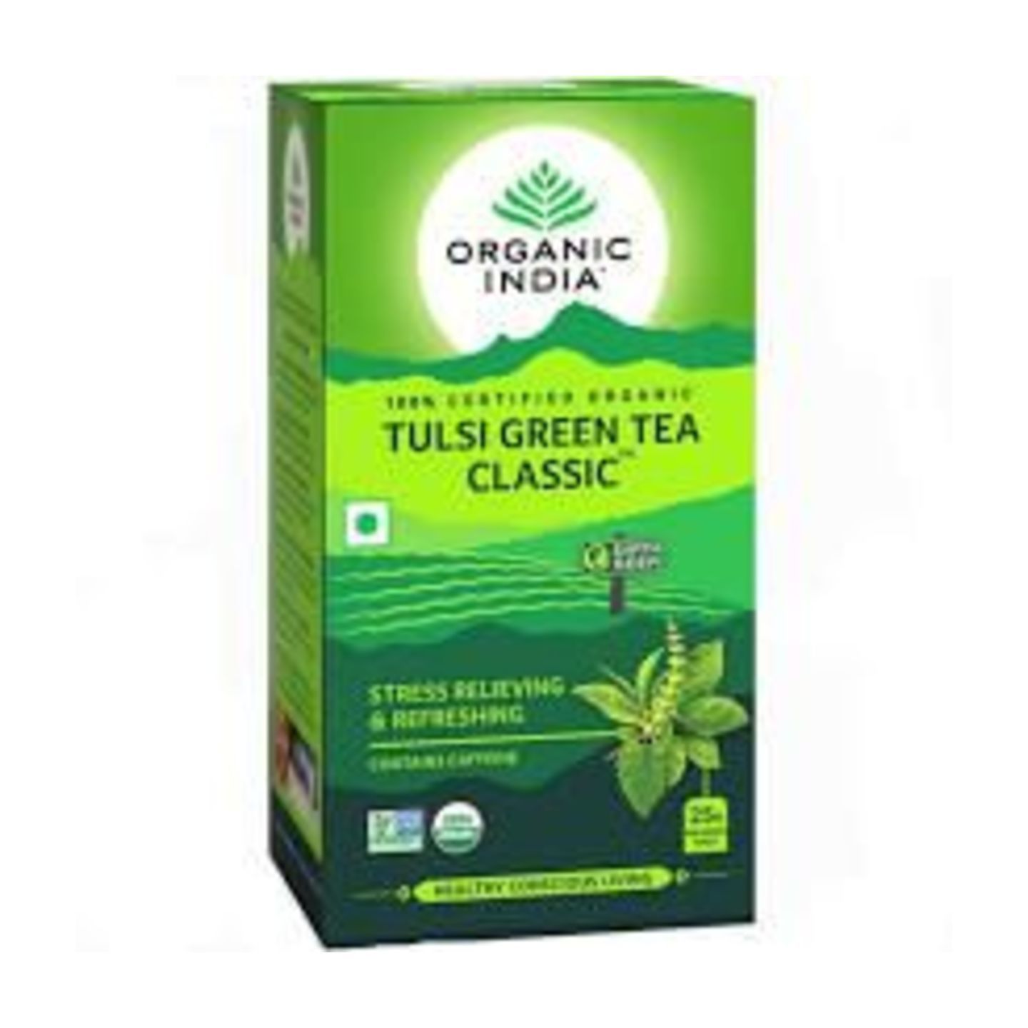 GREEN TEA WITH TULSI   ORGANIC INDIA