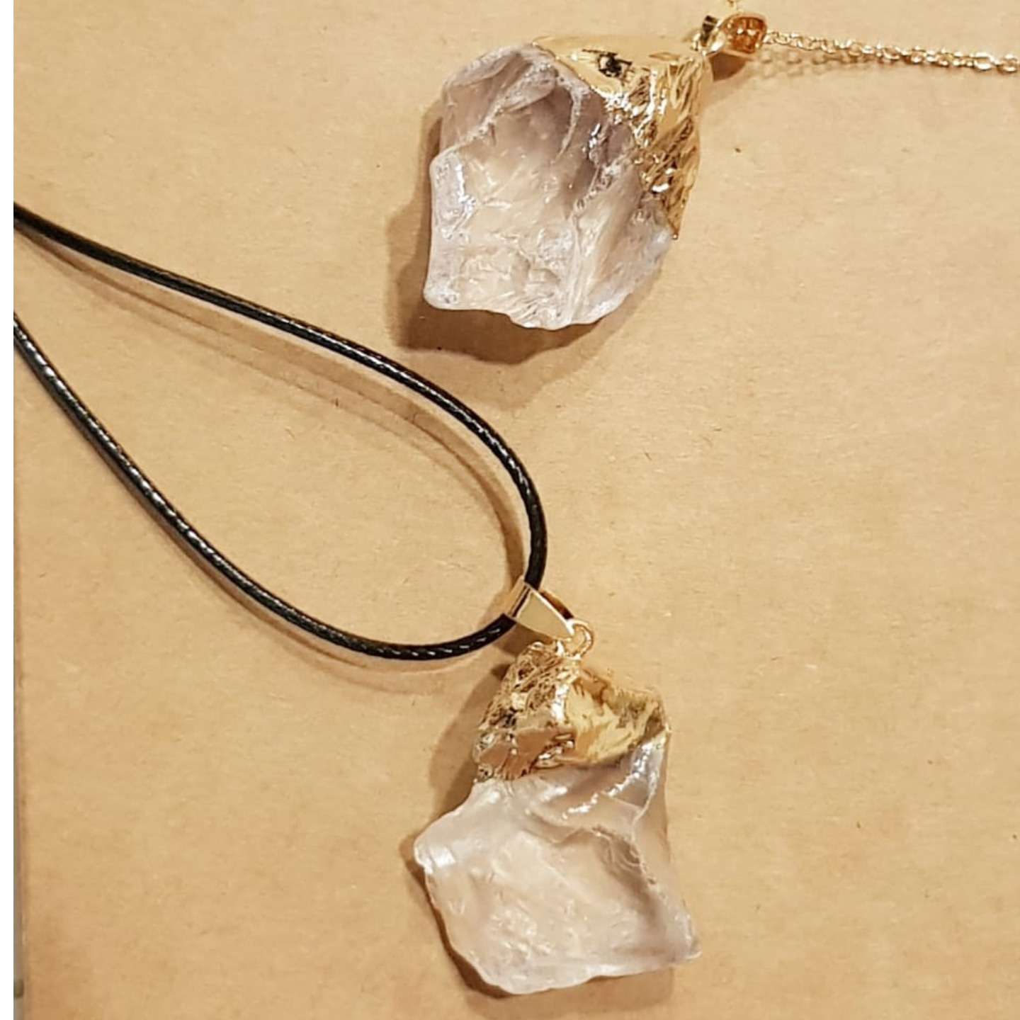 Raw Clear Quartz Crystal Necklace