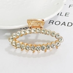 Gold Rhinestone Hair Claw Clips - Elliptical