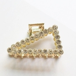 Gold Rhinestone Hair Claw Clips - Triangle