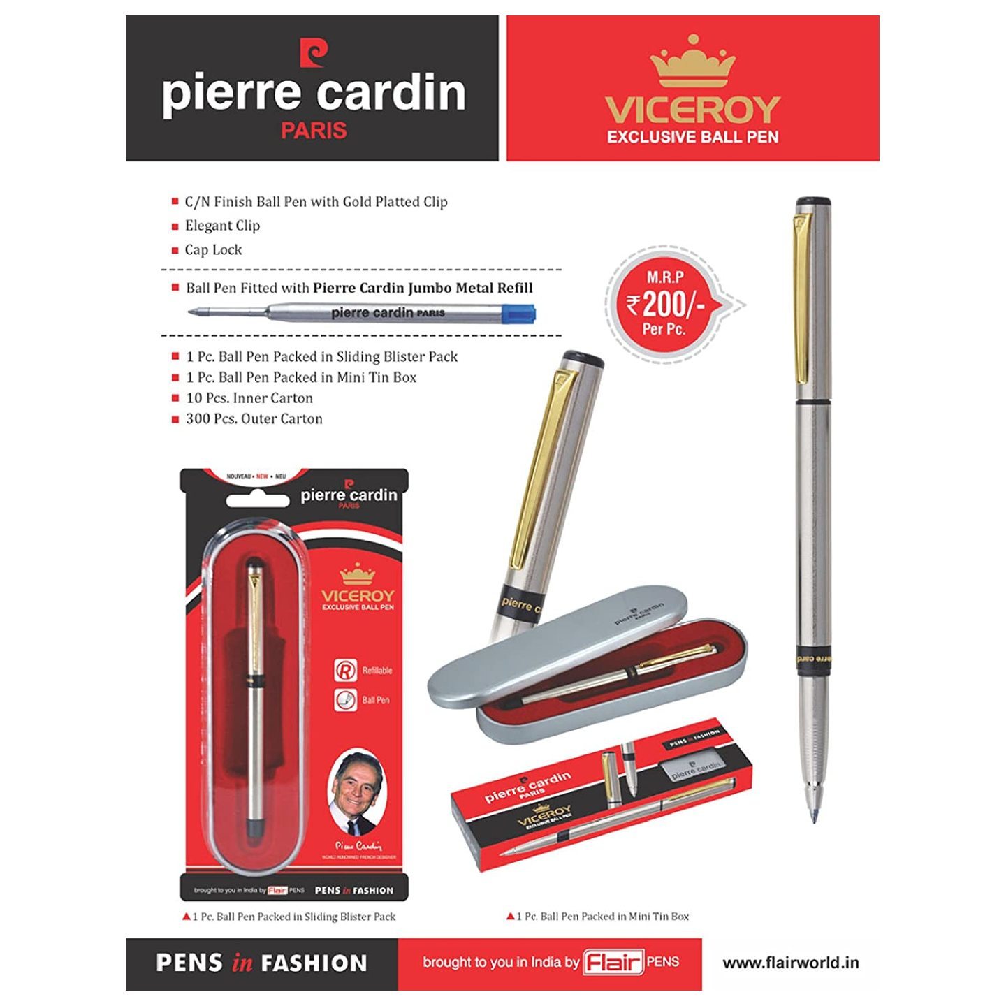 Pierre Cardin Viceroy Exclusive Ball Pen - Cap Pen