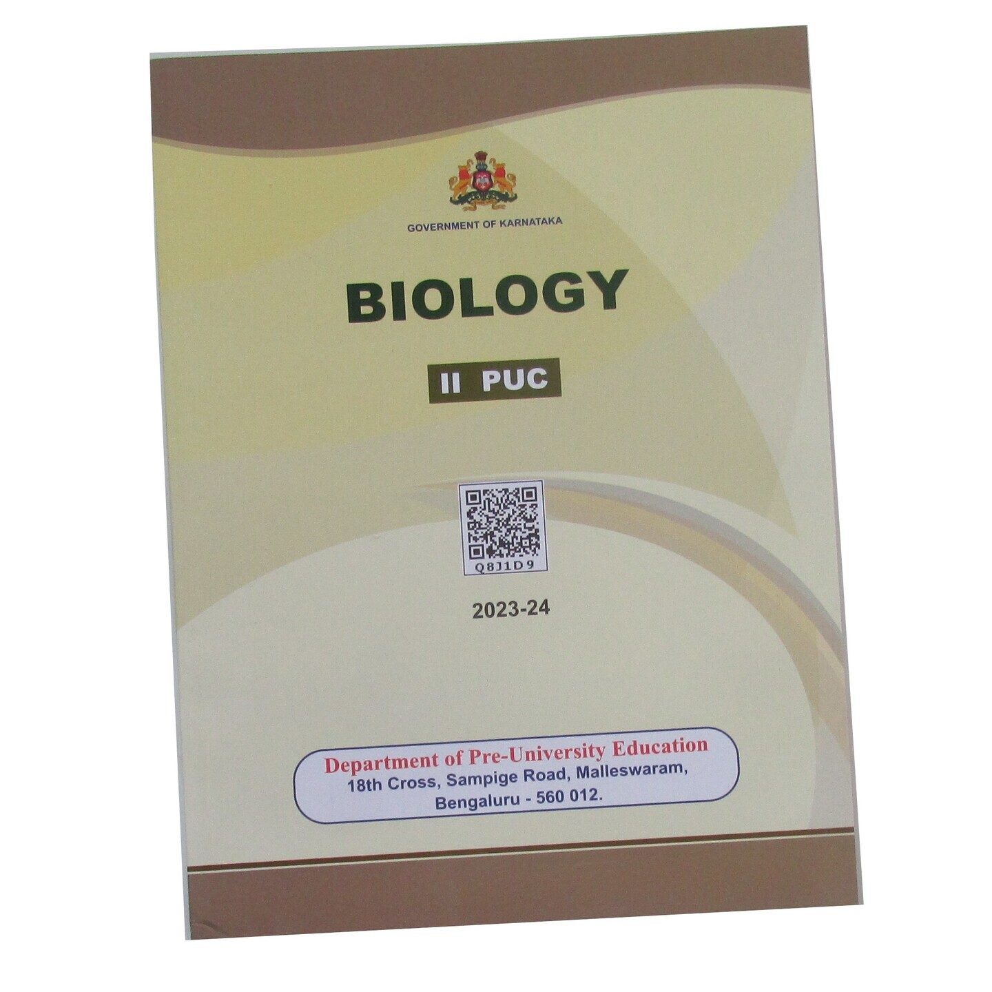 Karnataka 2nd PUC Biology Text Book NCERT reduced 2023-24 syllabus