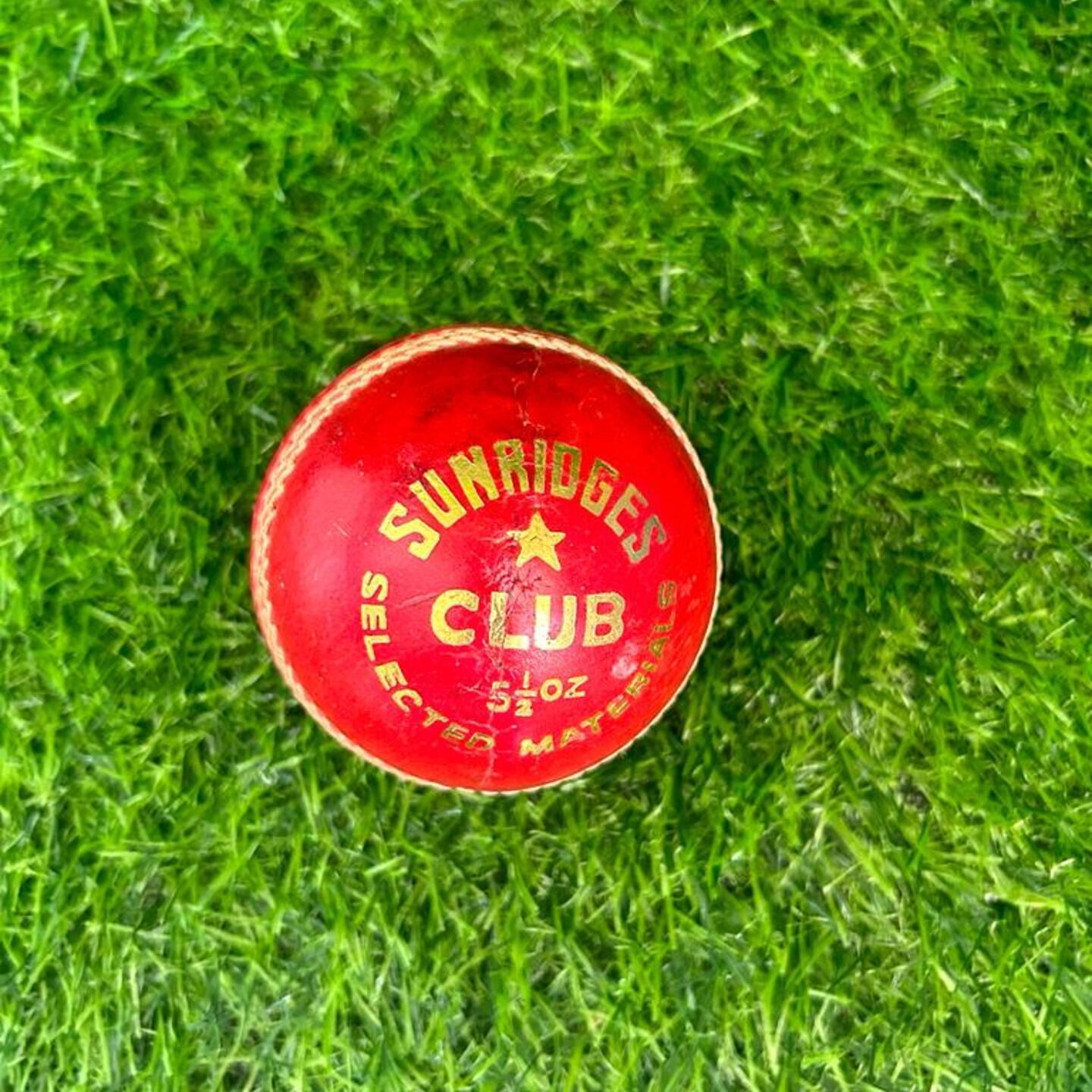 SS CLUB LEATHER CRICKET BALL  4 PC. RED CRICKET BALL