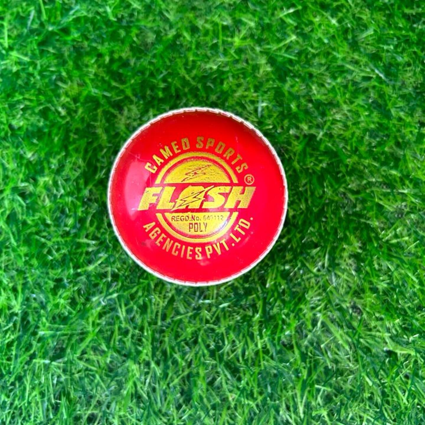 FLASH POLY SYNTHETIC BALL RED | CRICKET PRACTICE BALL