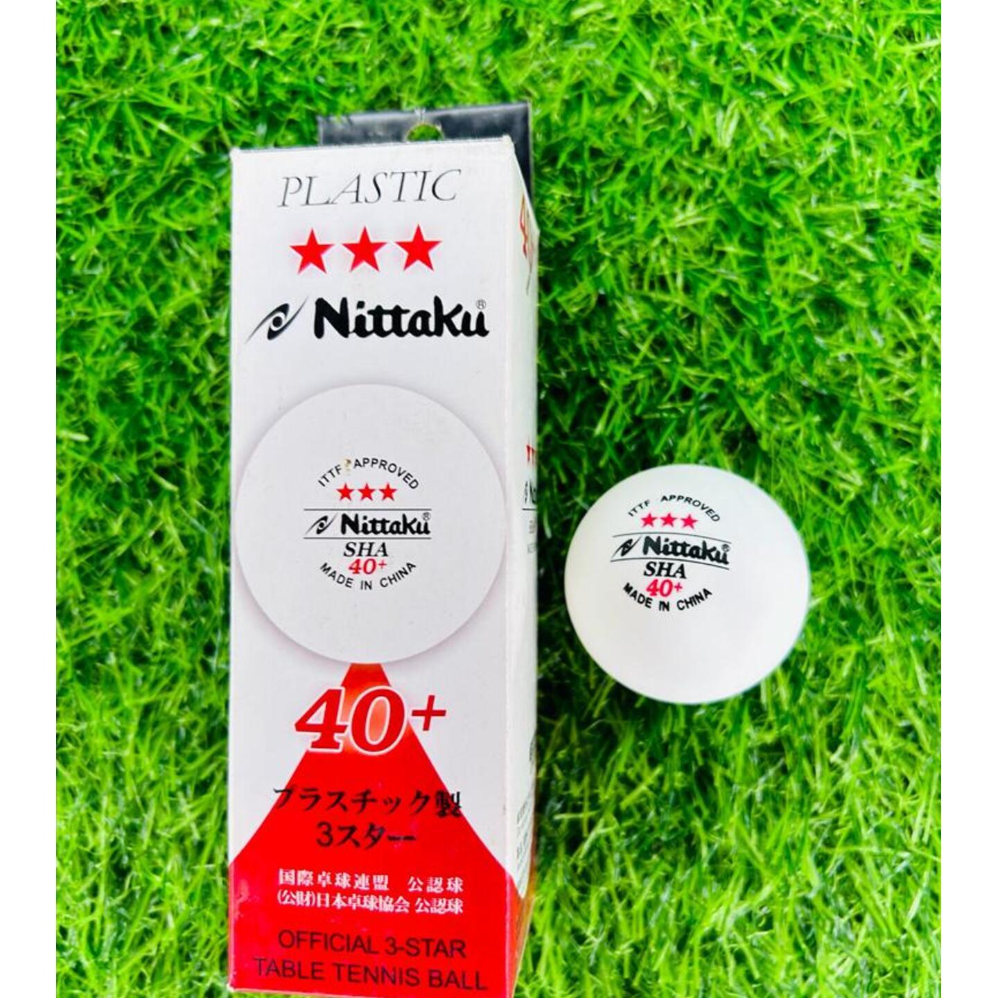 NITTAKU SHA 3 STAR PLASTIC TABLE TENNIS BALL