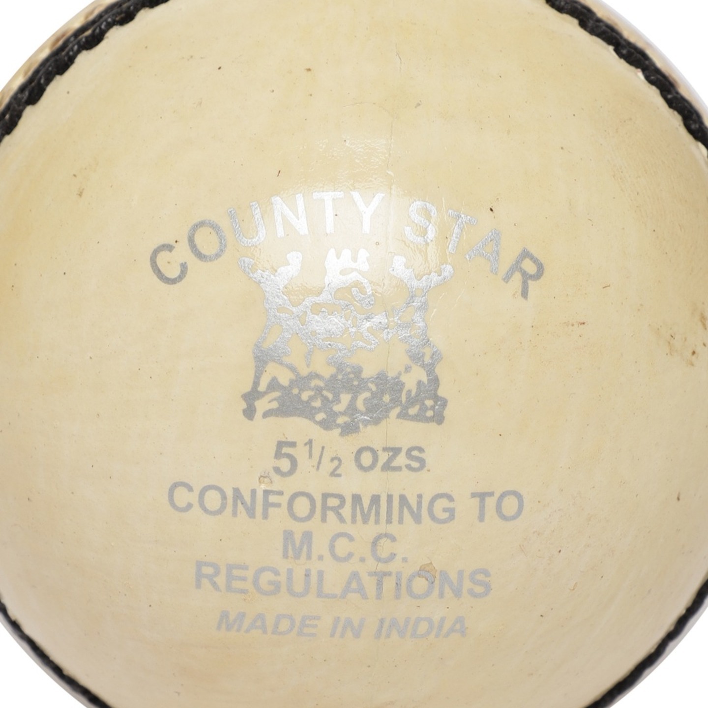 GM COUNTY STAR WHITE LEATHER CRICKET BALL