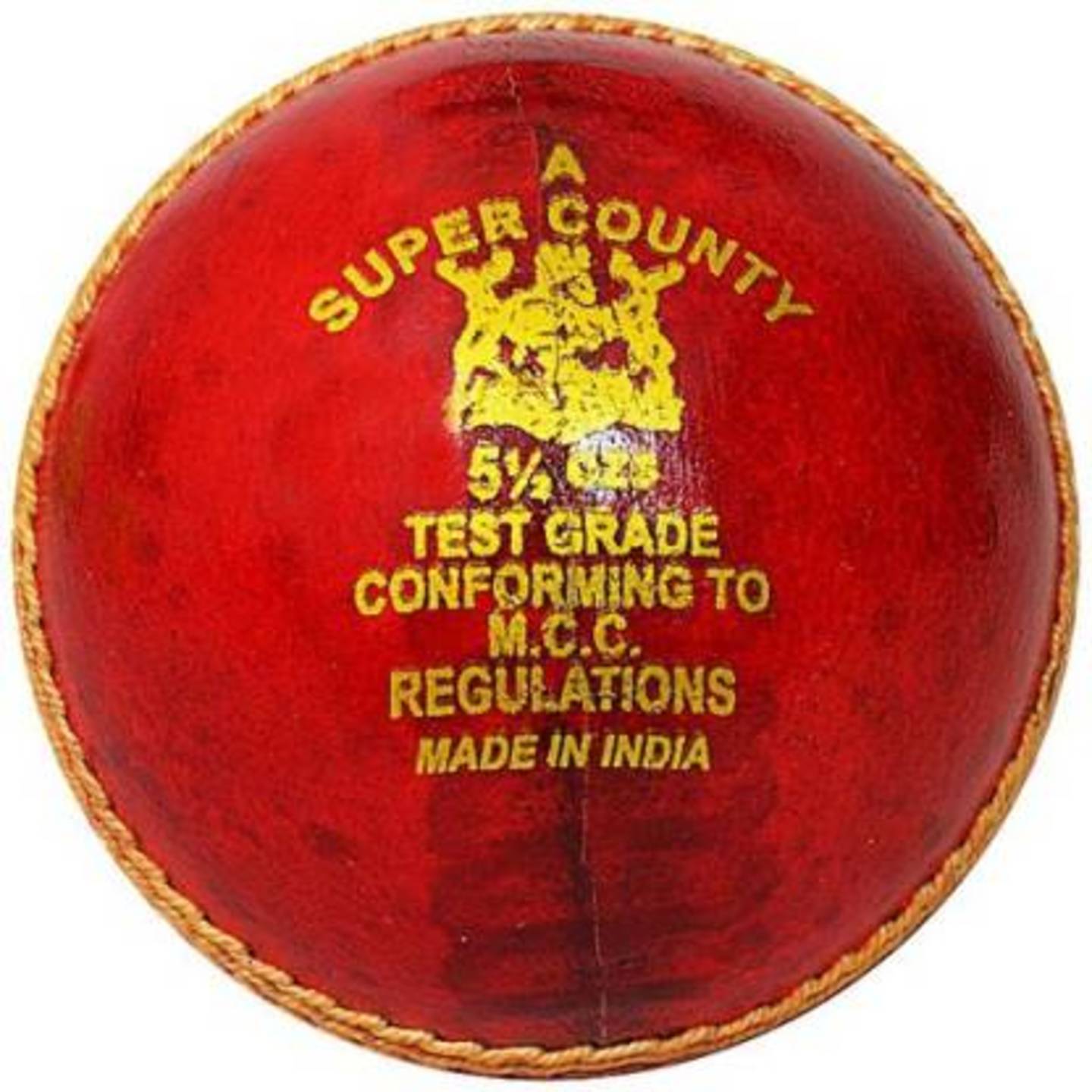GM SUPER COUNTY  RED LEATHER CRICKET BALL