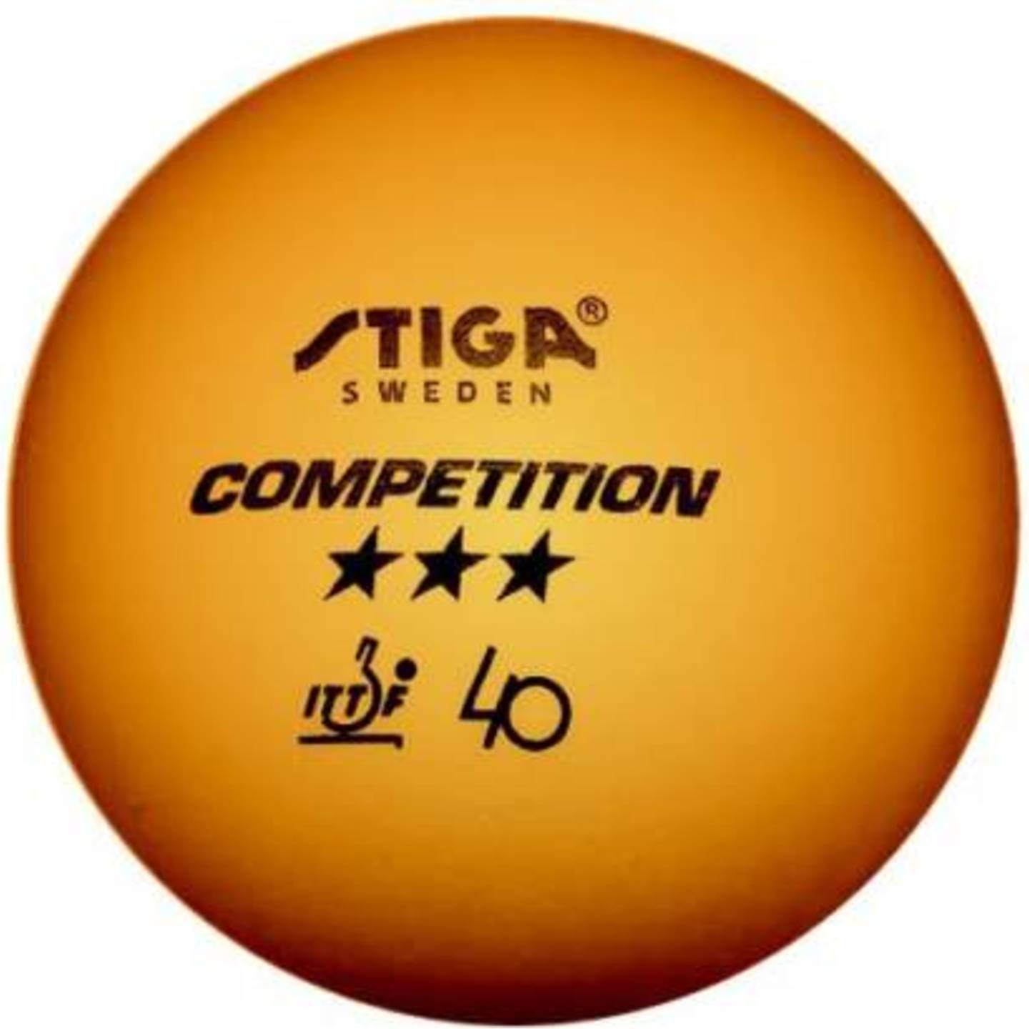 STIGA 3 STAR COMPETITION PLASTIC TABLE TENNIS BALL