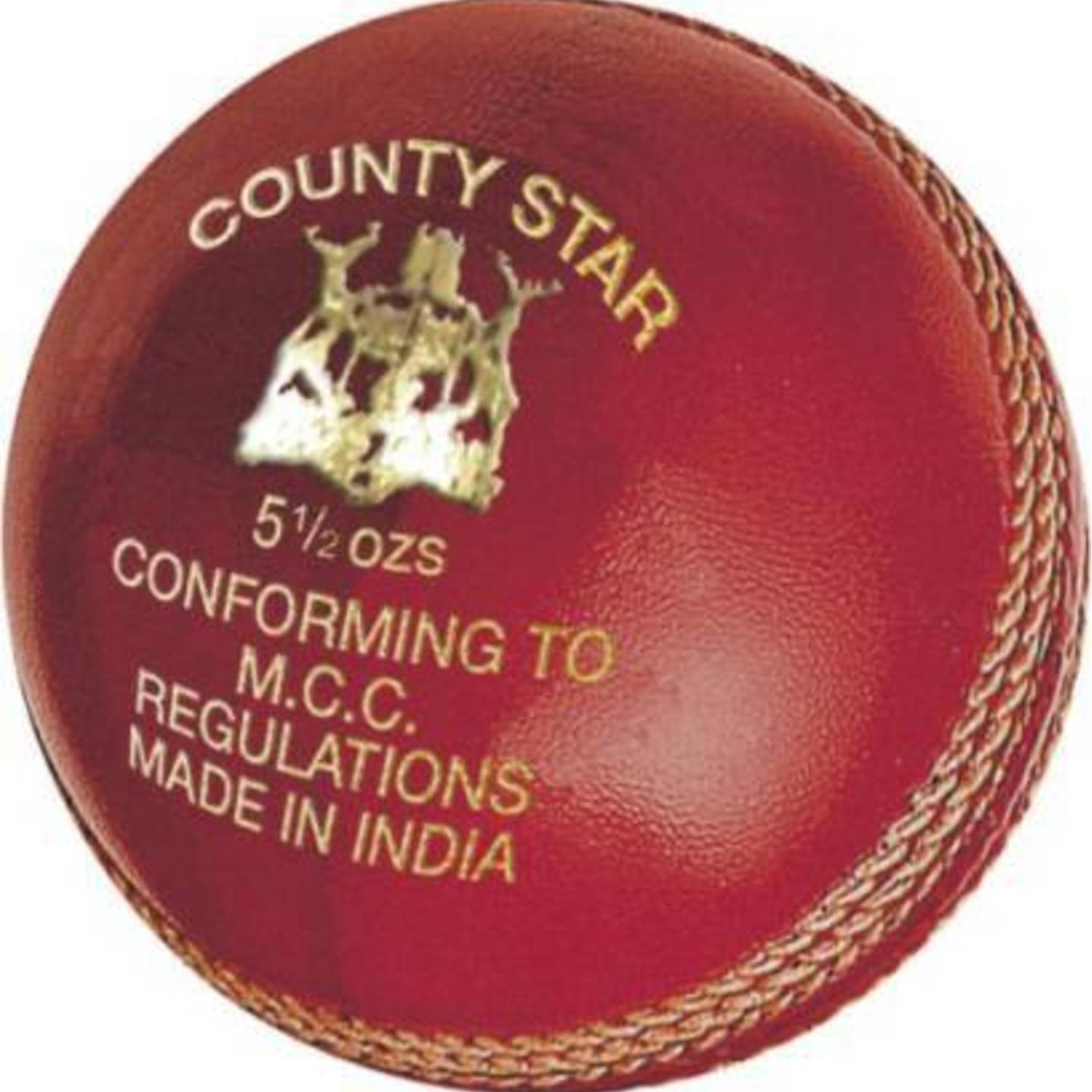 GM COUNTY STAR RED LEATHER CRICKET BALL
