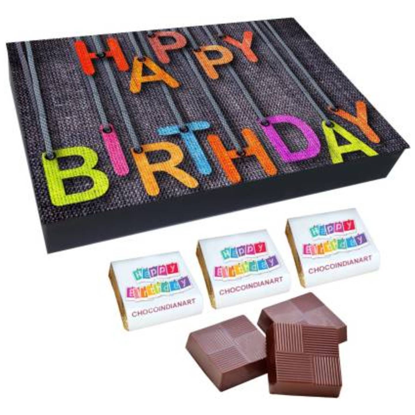 CHOCOINDIANART New idea Happy Birthday, 12pcs Delicious Chocolate Gift Box, Truffles  (12 Units)