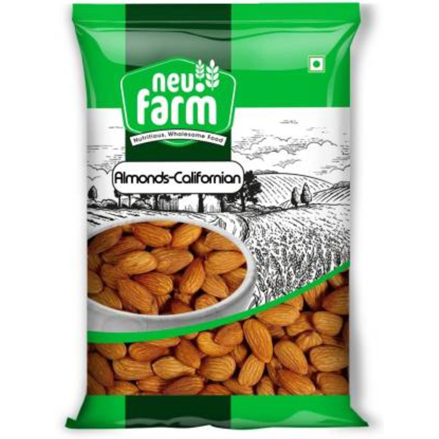 Neu.Farm Almonds/Badam - Californian - Premium Quality - 100% Natural - 1Kg Almonds  (1 kg)