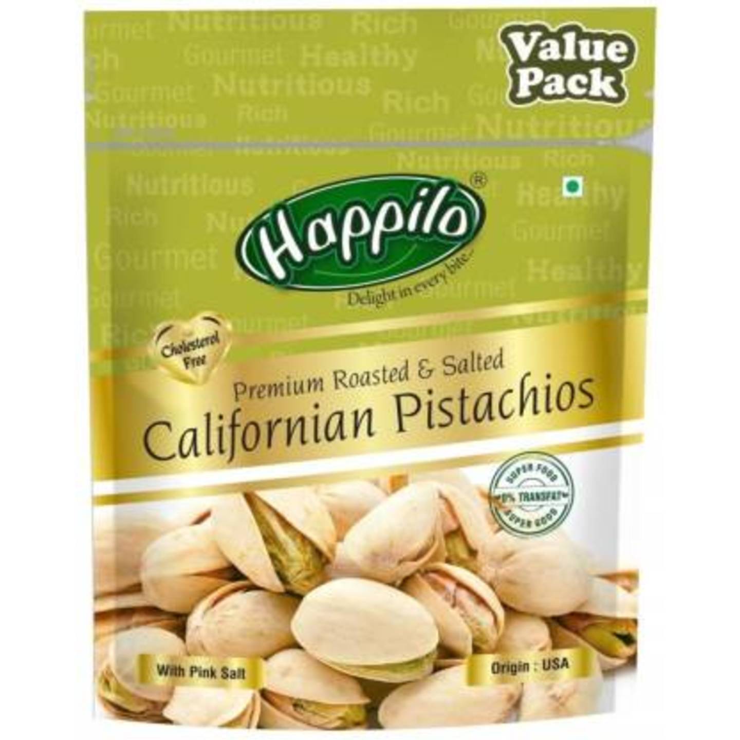 Happilo Premium Californian Roasted and Salted Pistachios  (500 g)