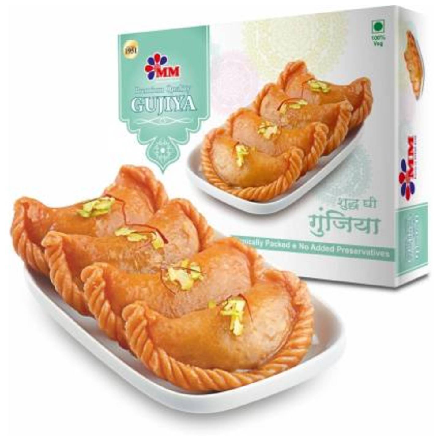 MM Mithaiwala Mawa/ Khoya Chandrakala Gujiya Pure Ghee Sweets Box  (200 g)