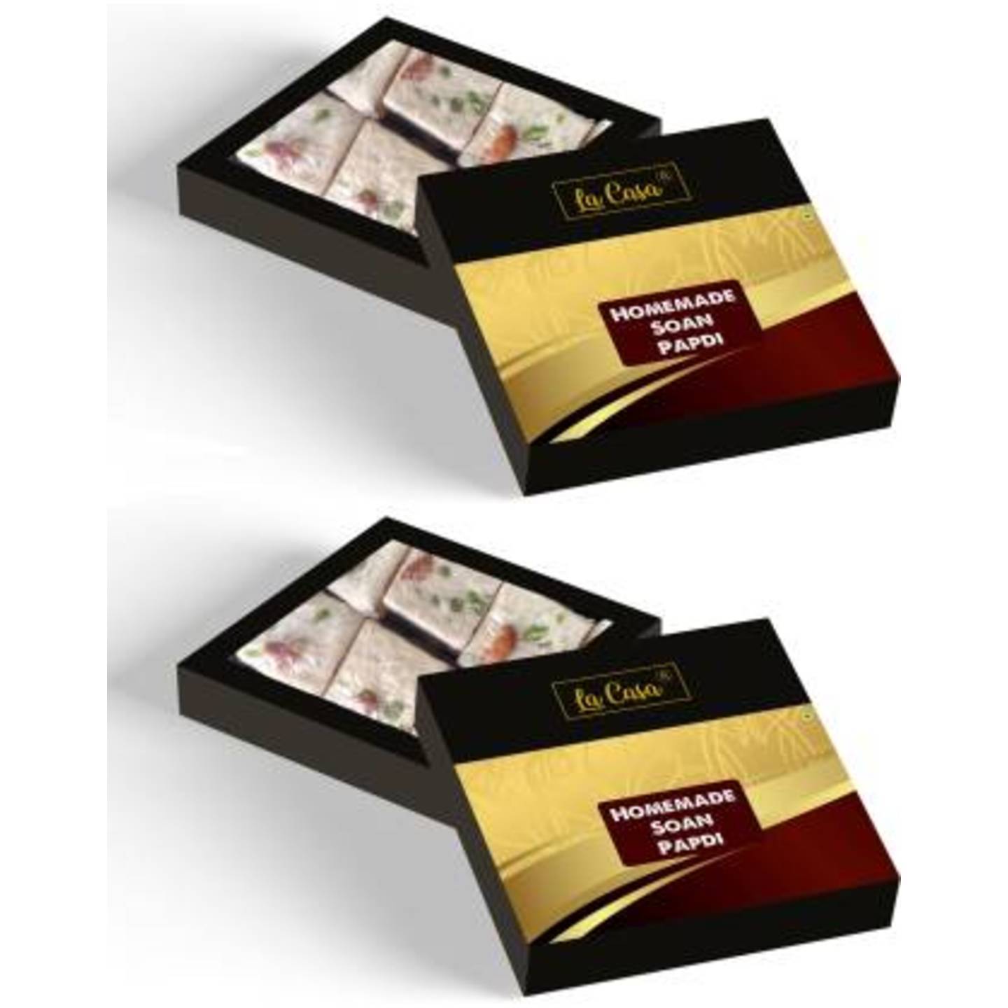 La Casa Homemade Soan Papri | Combo Pack of 2 | Soan Papri | Gift Pack | Box  (2 x 350 g)