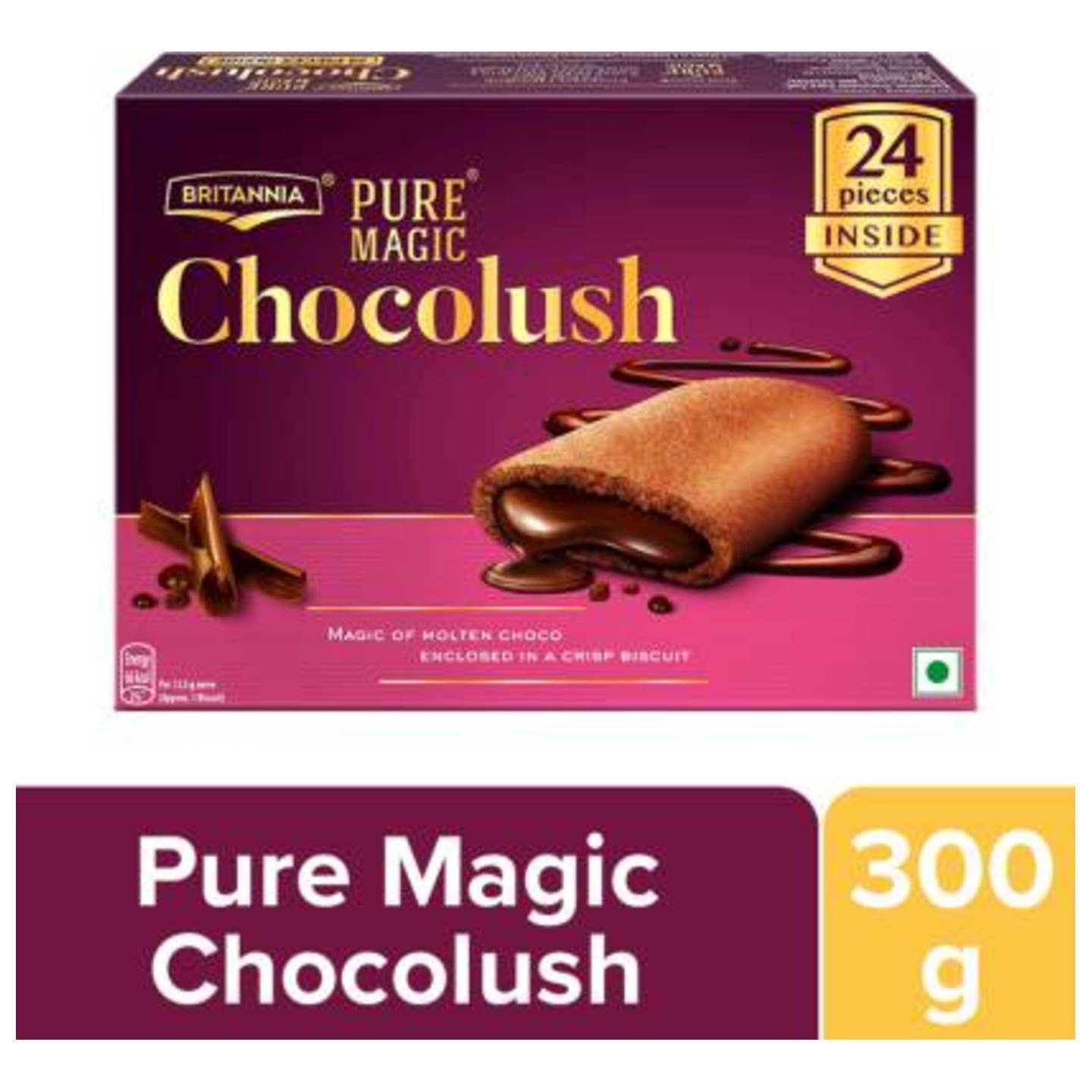 BRITANNIA Pure Magic Chocolush Biscuits Cream Filled  (300 g)