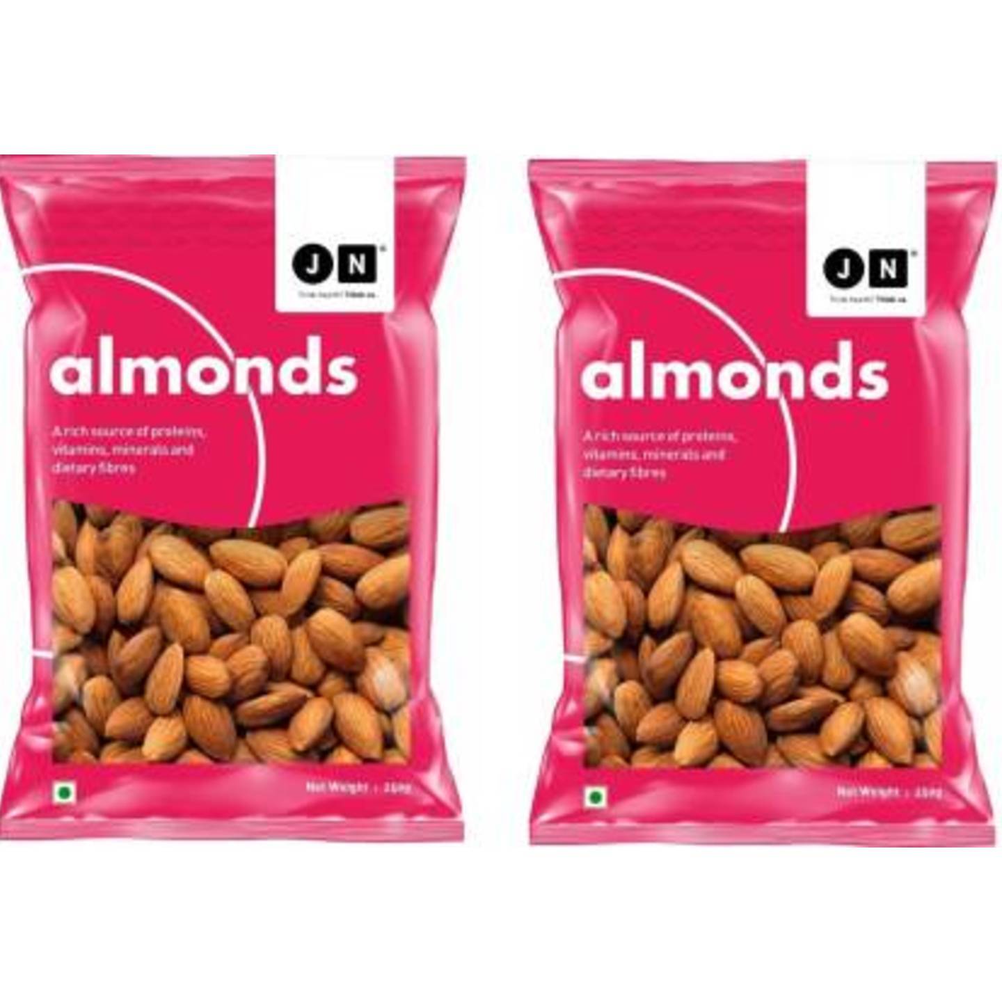 Jn Premium California Almonds Pack of 2 (2 x 250 g) Almonds  (2 x 250 g)