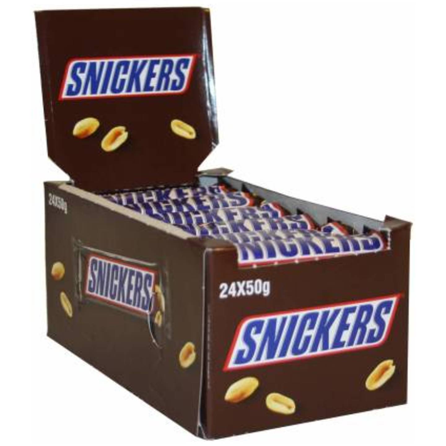 SNICKERS Peanut Filled Chocolates, 50g Each 24 pcs Box Caramels  1200 g