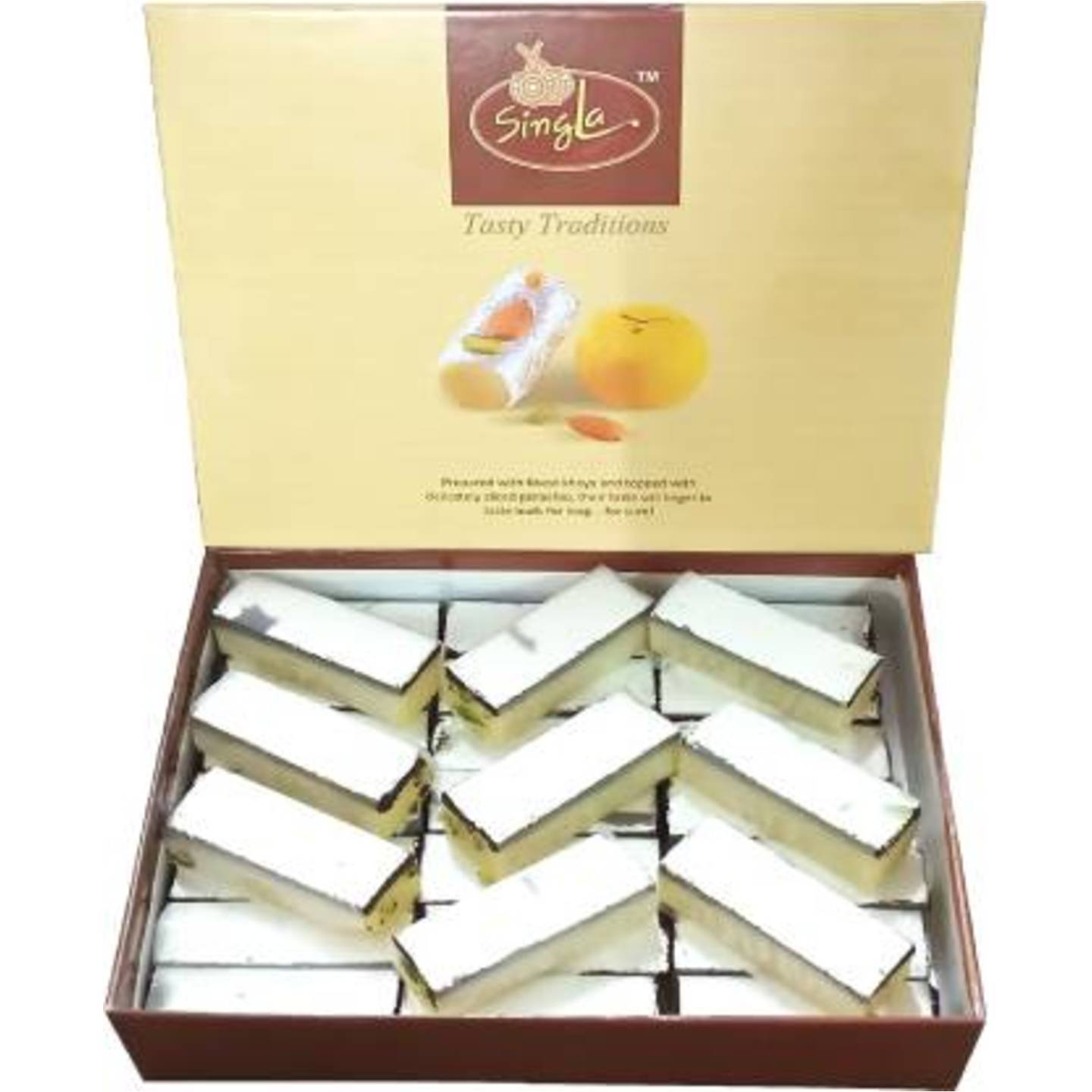 Singla Sweets Chocolate Burfi ( Rectangle Shape) Box  (500 g)