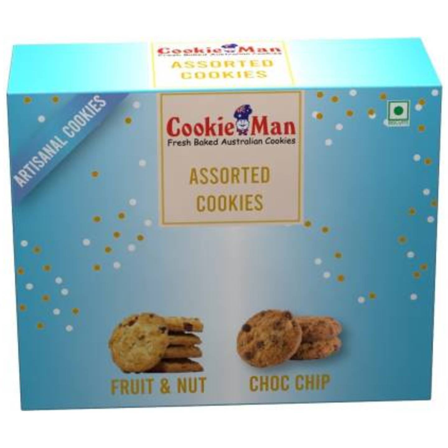Cookieman Assorted Cookies (Fruit & Nut, Choc Chip) - 200g pack Cookies  (200 g)