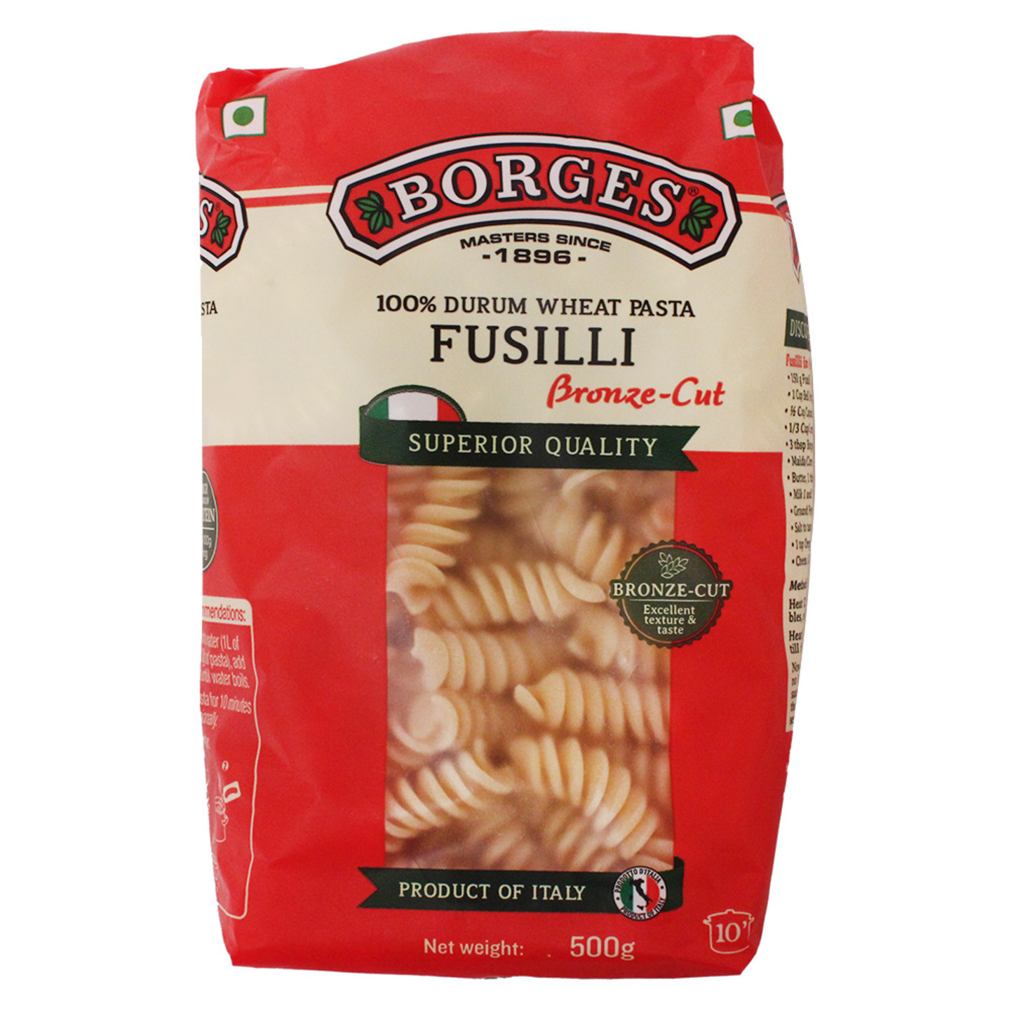 Borges Fusilli Durum Wheat Pasta: 500 gms