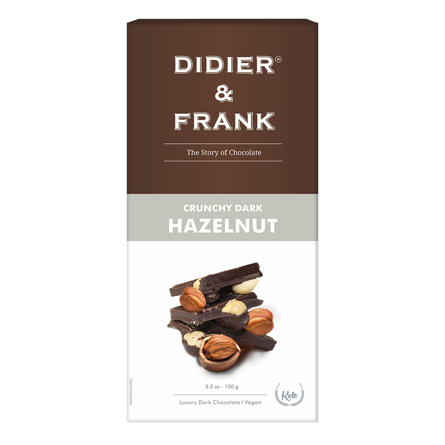 Didier & Frank Crunchy Hazelnut Dark Chocolate: 100 gms