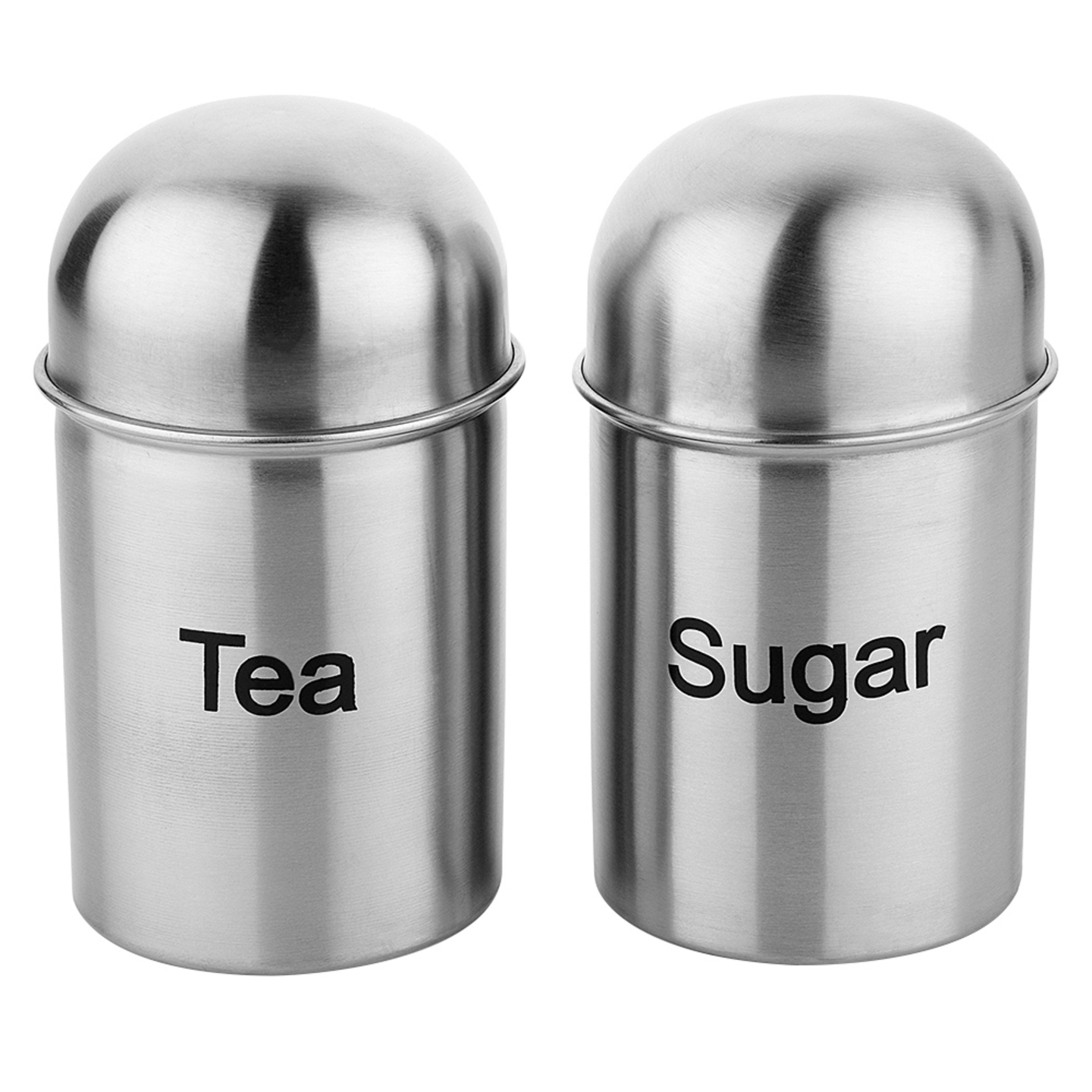 Stainless Steel Tea Time Canister: 2 Pieces