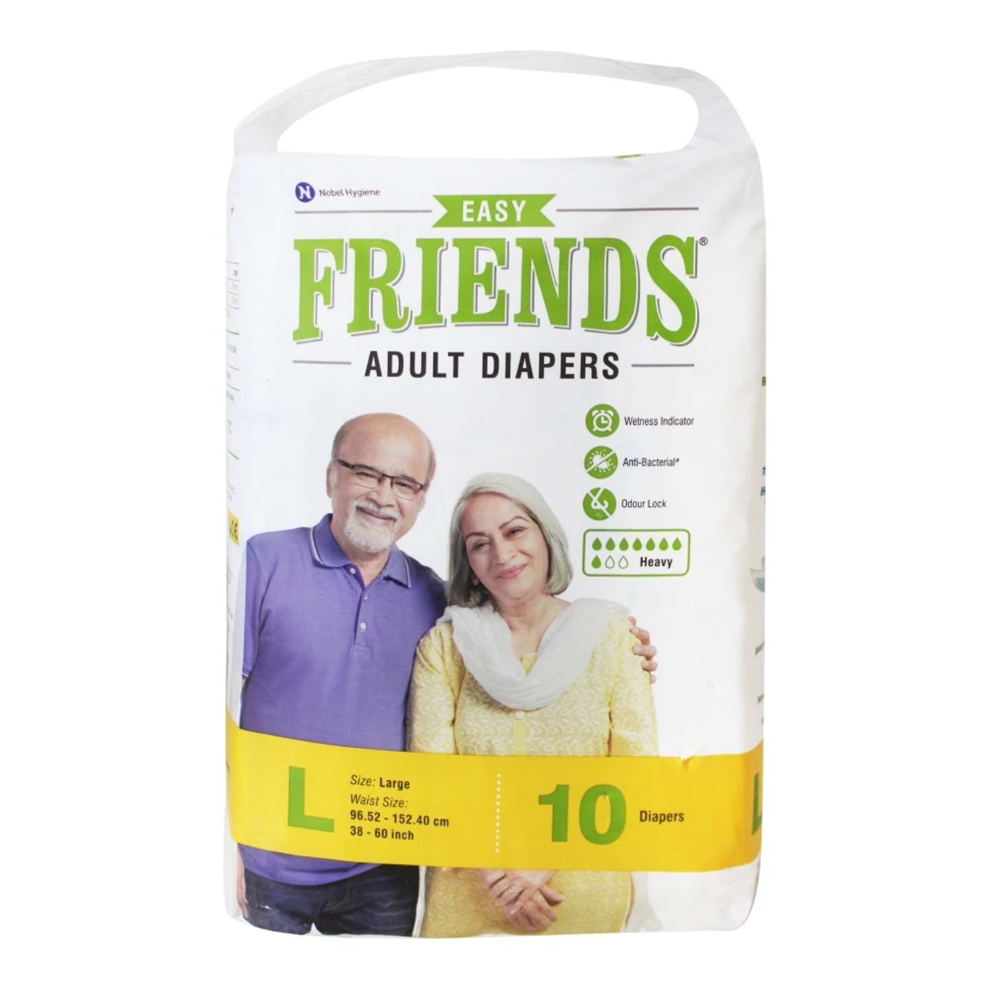 Friends Easy Adult Diapers Large: 10 U