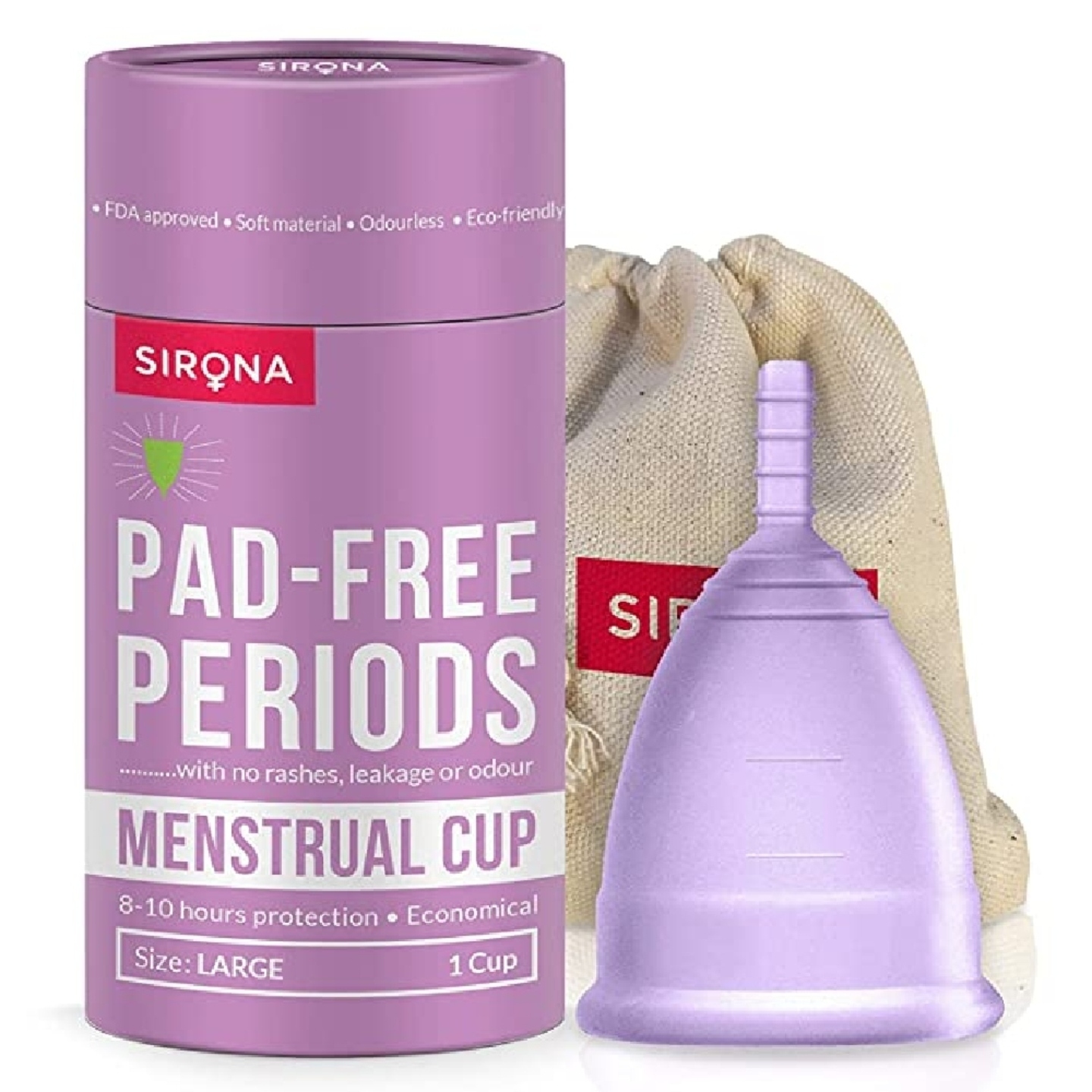 Sirona Menstrual Cup - Large: 1 Unit