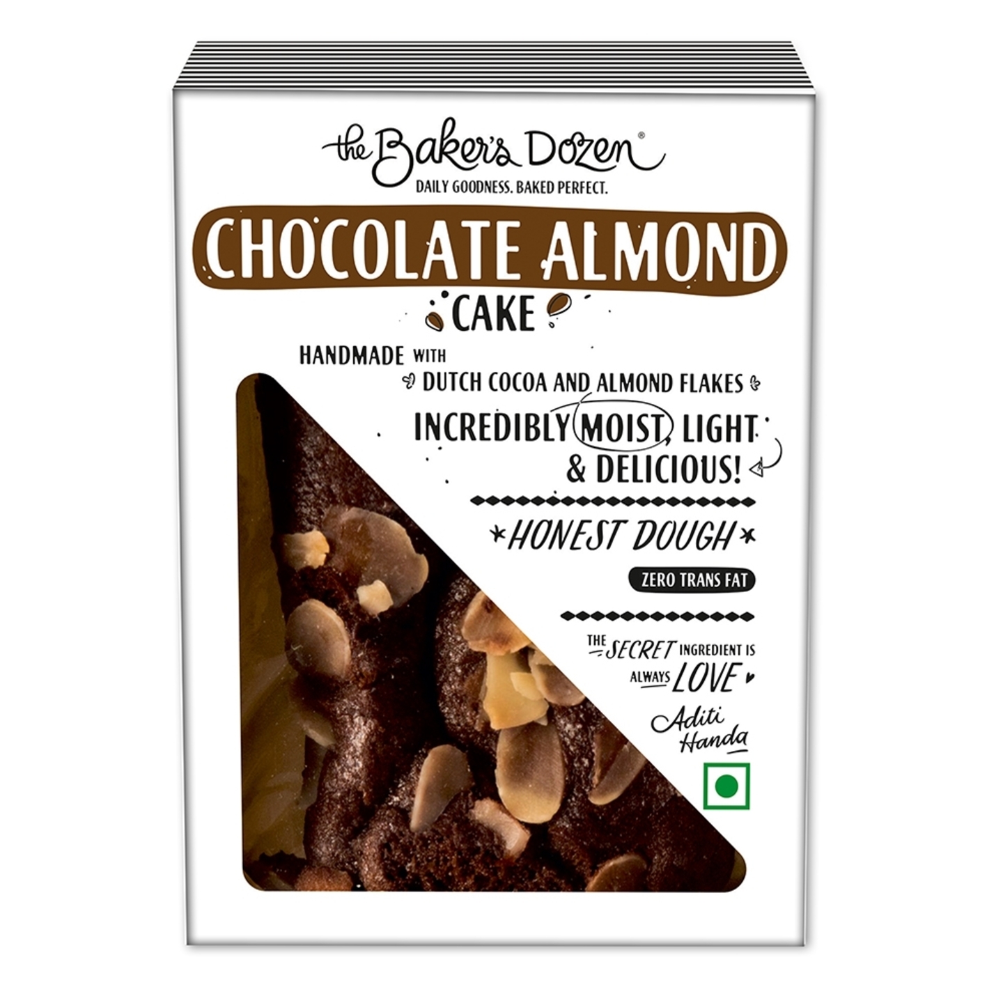 The Baker's Dozen Chocolate Almond Cake: 150 gms