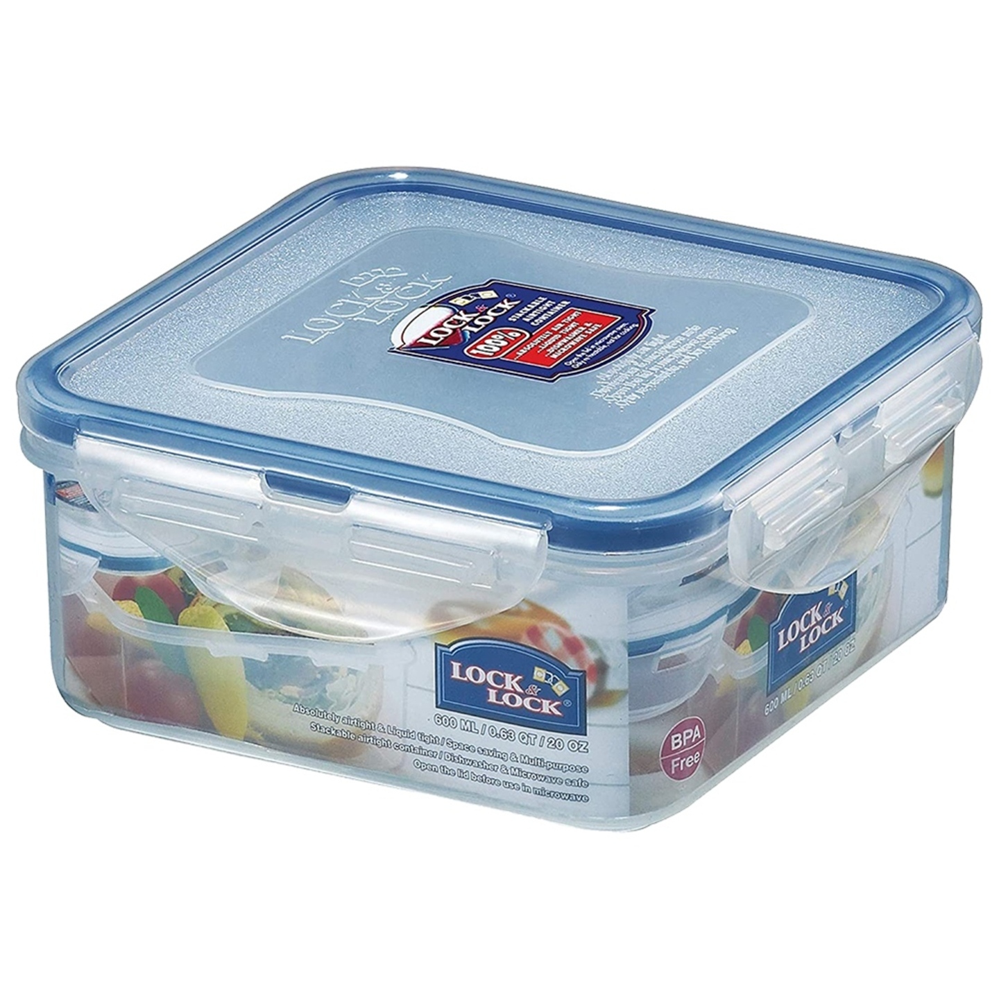 Lock & Lock Square Food Container: 600 ml