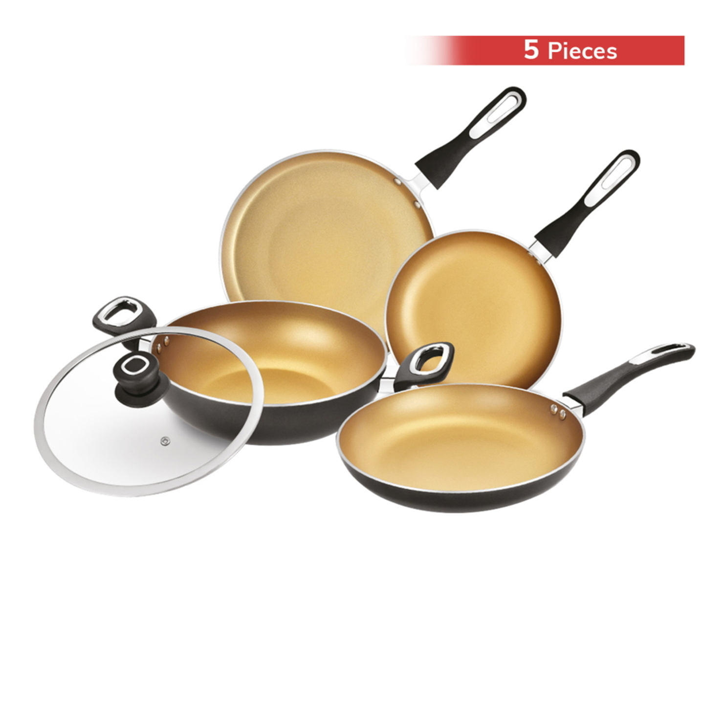 Bergner Optimum Non Stick Cookware Set: 5 Pieces