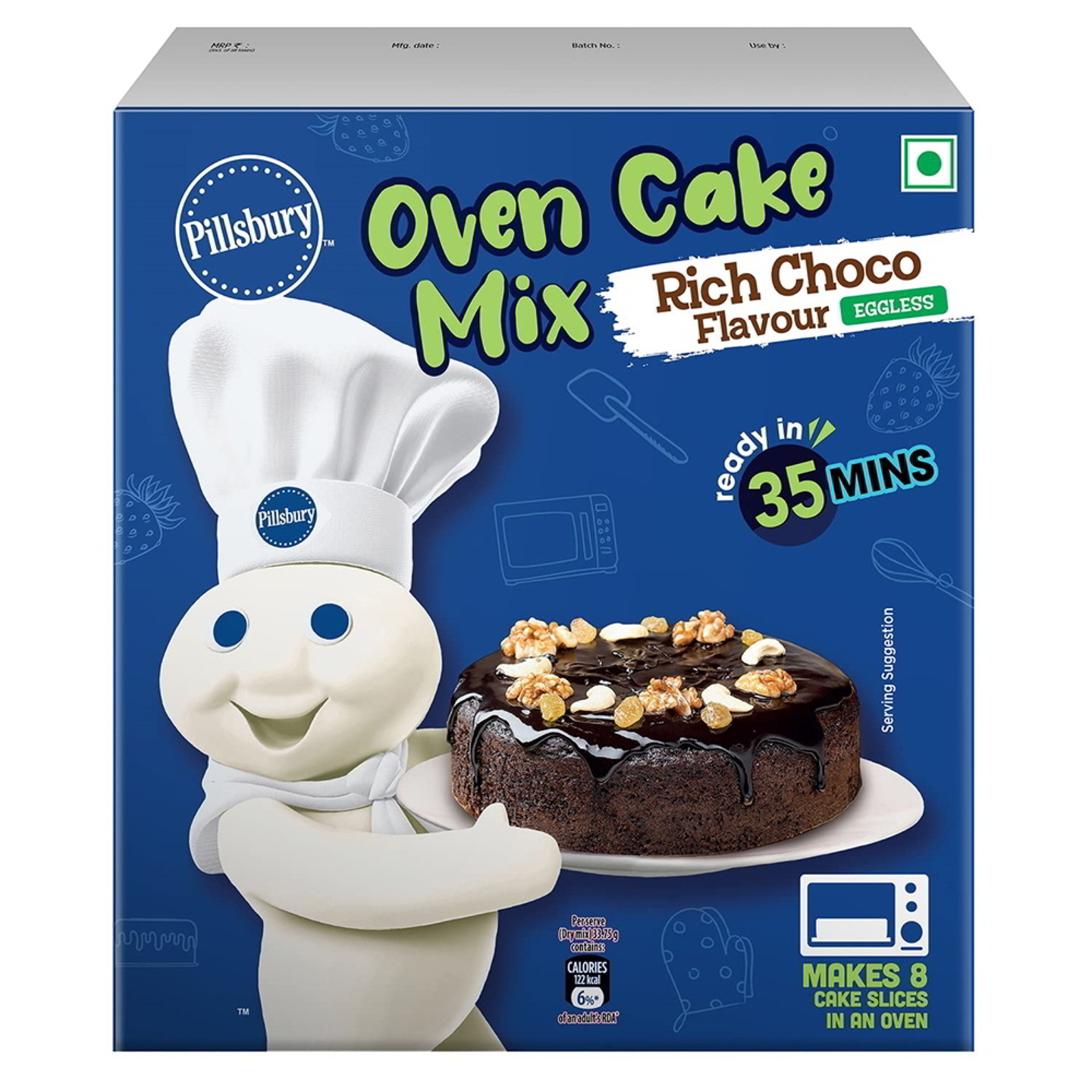 Pillsbury Rich Choco Oven Cake Mix Egg-Free: 270 gms