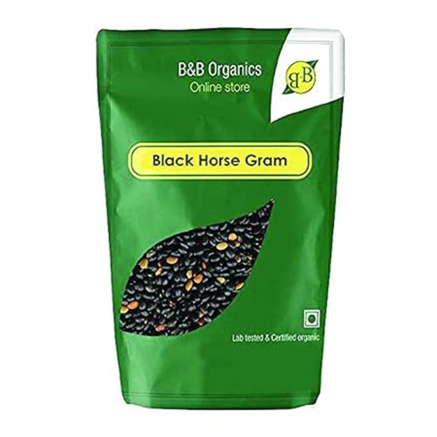 B&B Organics Black Horse Gram Whole 500 gm (बी एंड बी ओर्गनिक्स काळा कुळीथ अख्खा ५०० ग्रॅम)