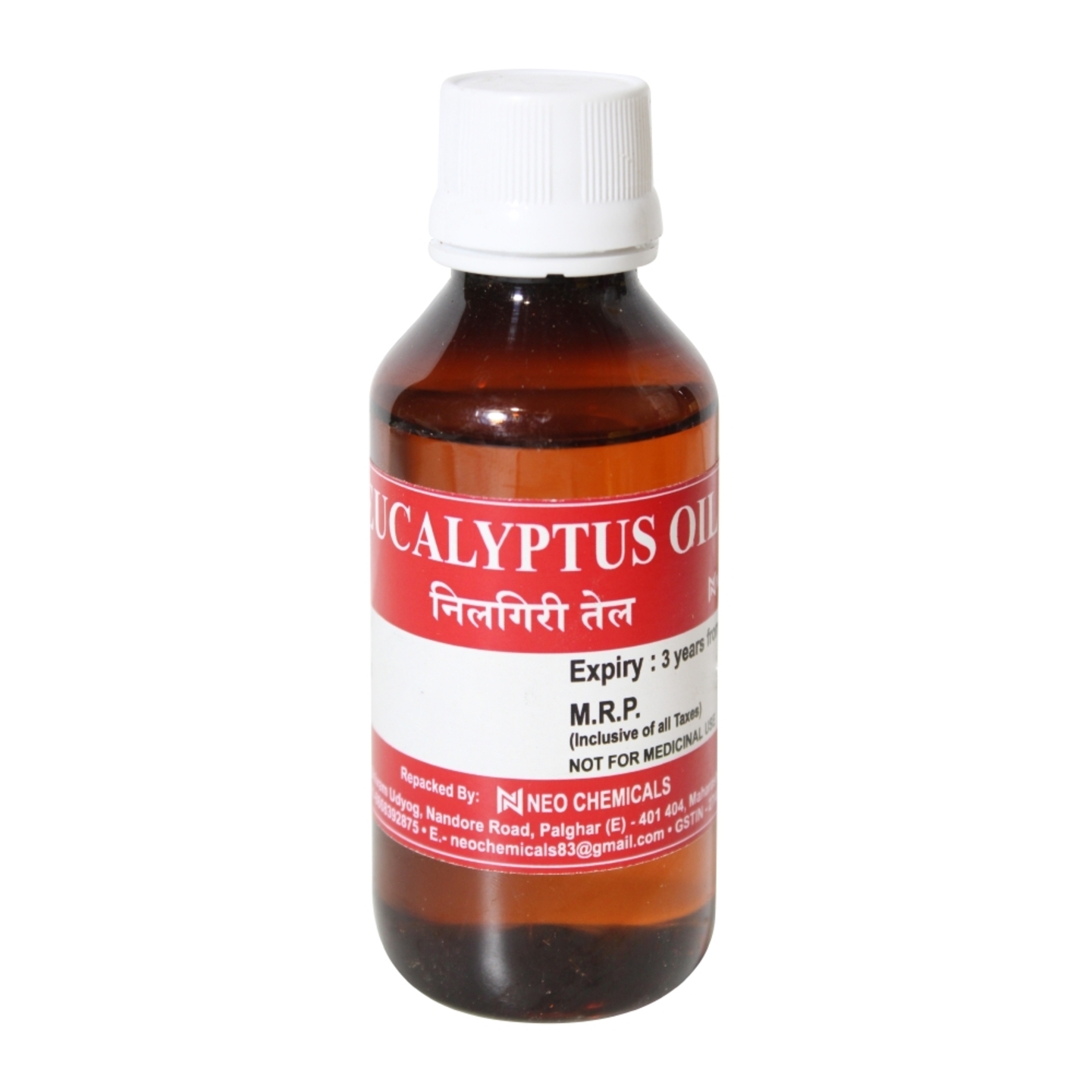 Eucalyptus (Nilgiri) Oil: 100 ml