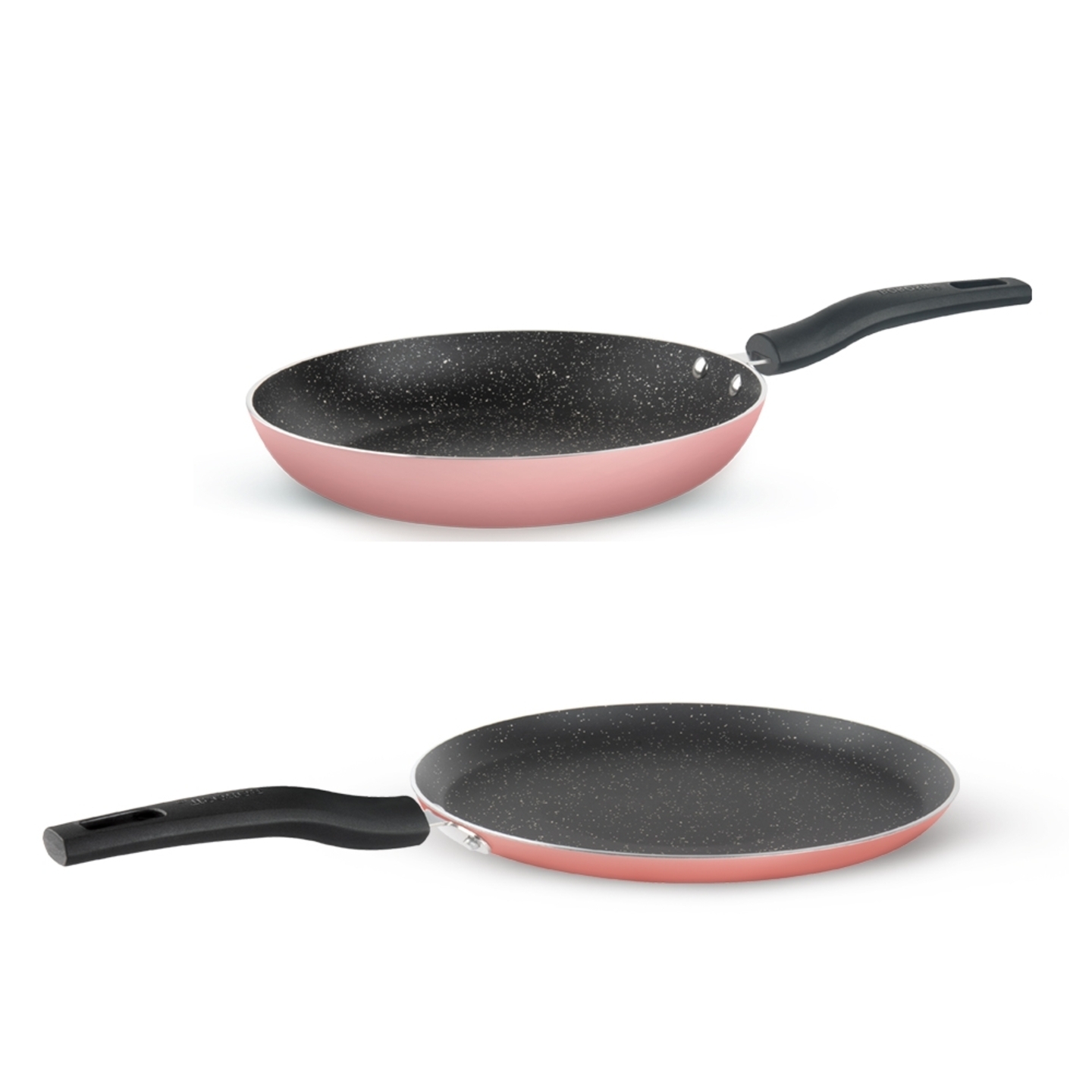 Borosil Festive Glory Non Stick Cookware Set - Pink: 2 Pieces