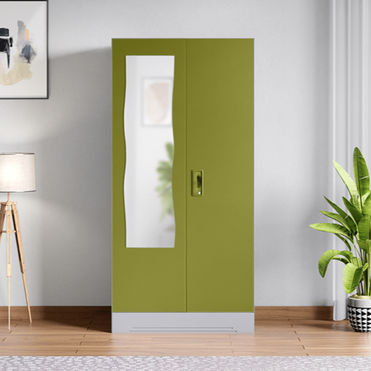 Godrej Slimline 2 Door M4 Steel Almirah Tex Green Leaf