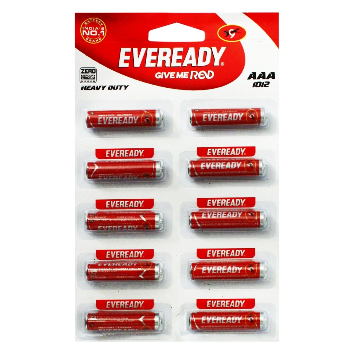 Eveready AAA 1012 Battery: 10 Units