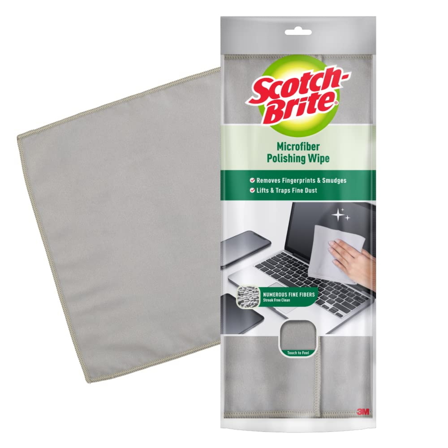 Scotch Brite Micro Fiber Polishing Wipe: 1 Unit